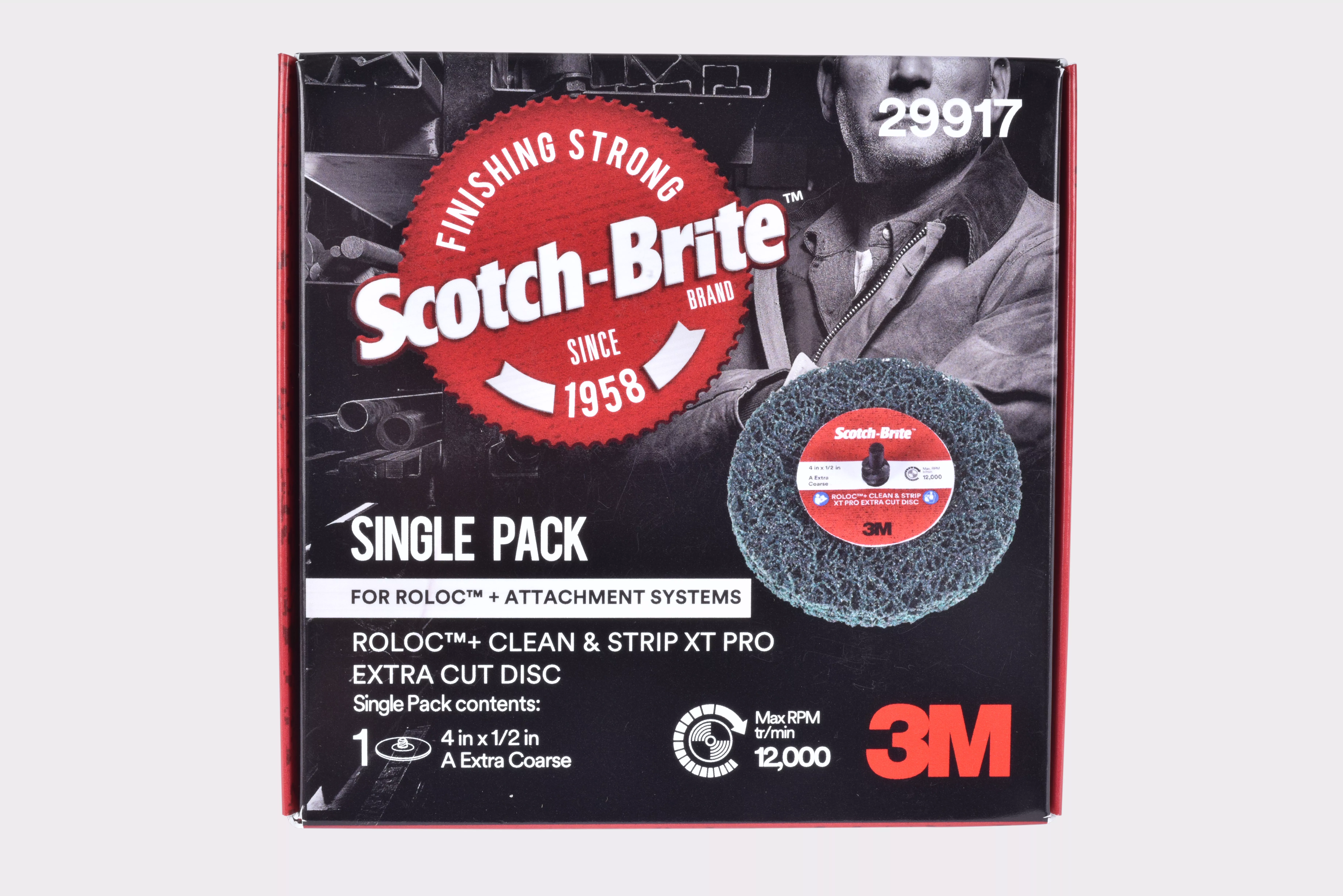 Product Number XC-DR+ | Scotch-Brite™ Roloc™+ Clean and Strip XT Pro Extra Cut Disc