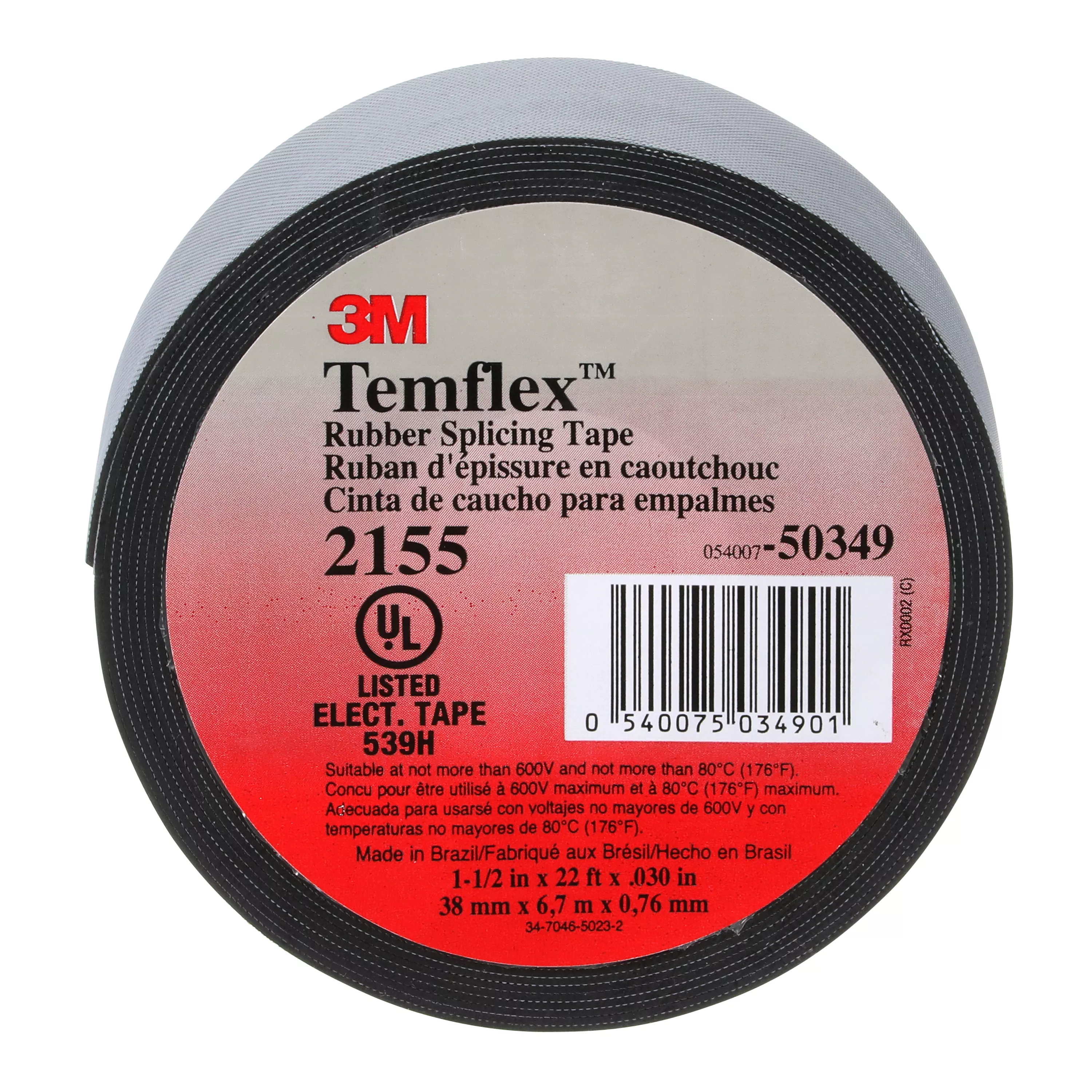 SKU 7000090115 | 3M™ Temflex™ Rubber Splicing Tape 2155