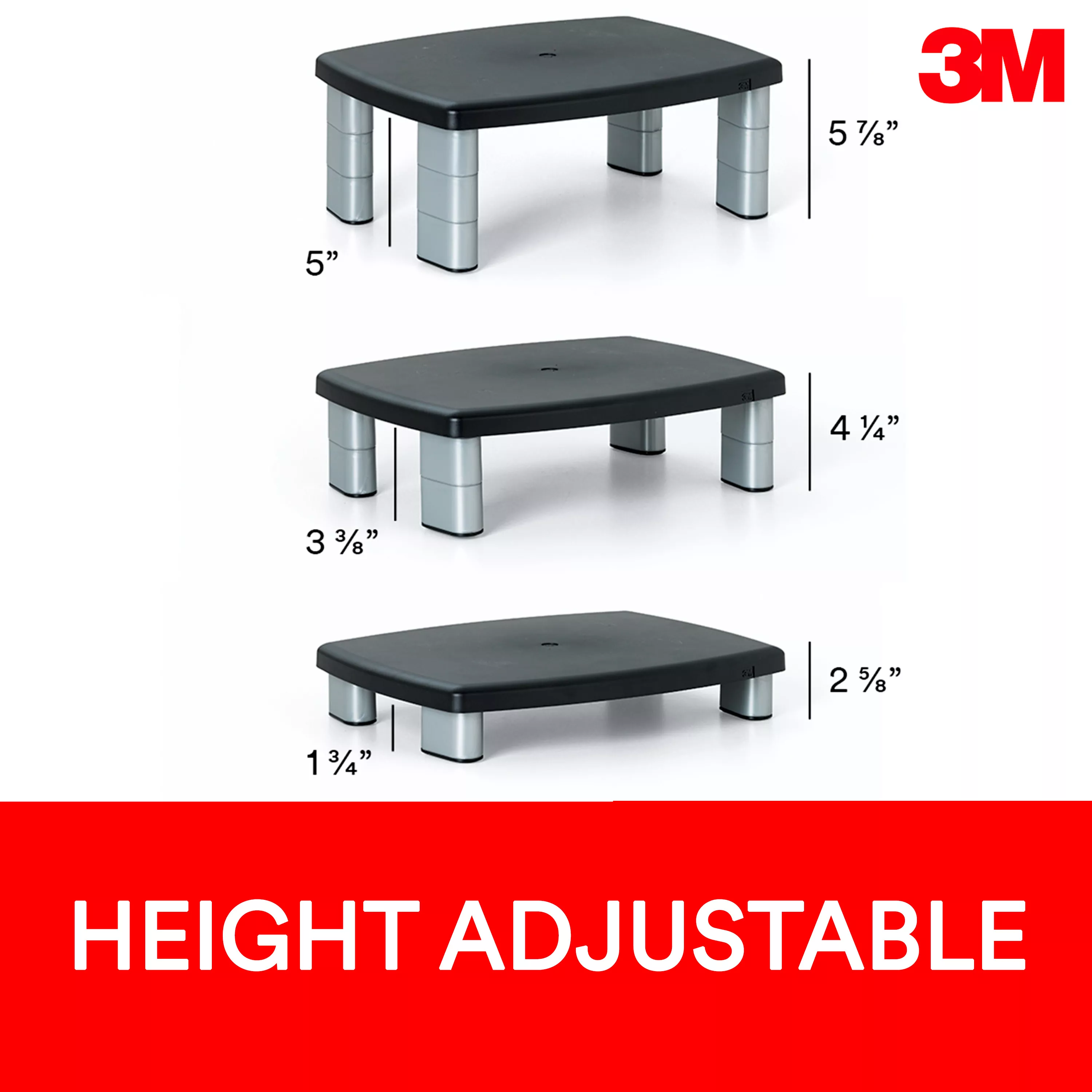 SKU 7100043255 | 3M™ Adjustable Monitor Stand MS80B