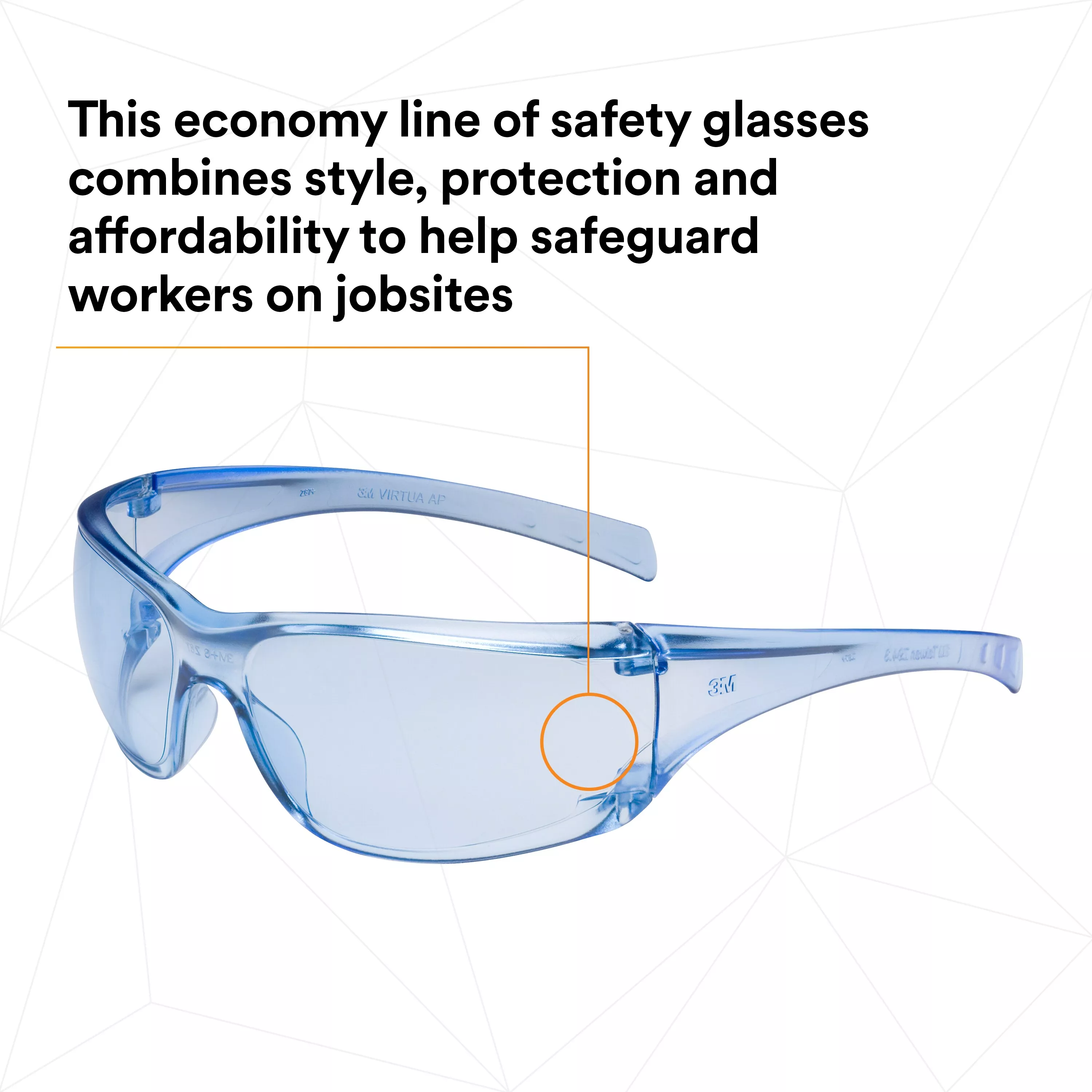 SKU 7000030051 | 3M™ Virtua™ AP Protective Eyewear 11816-00000-20 Light Blue Hard Coat
Lens