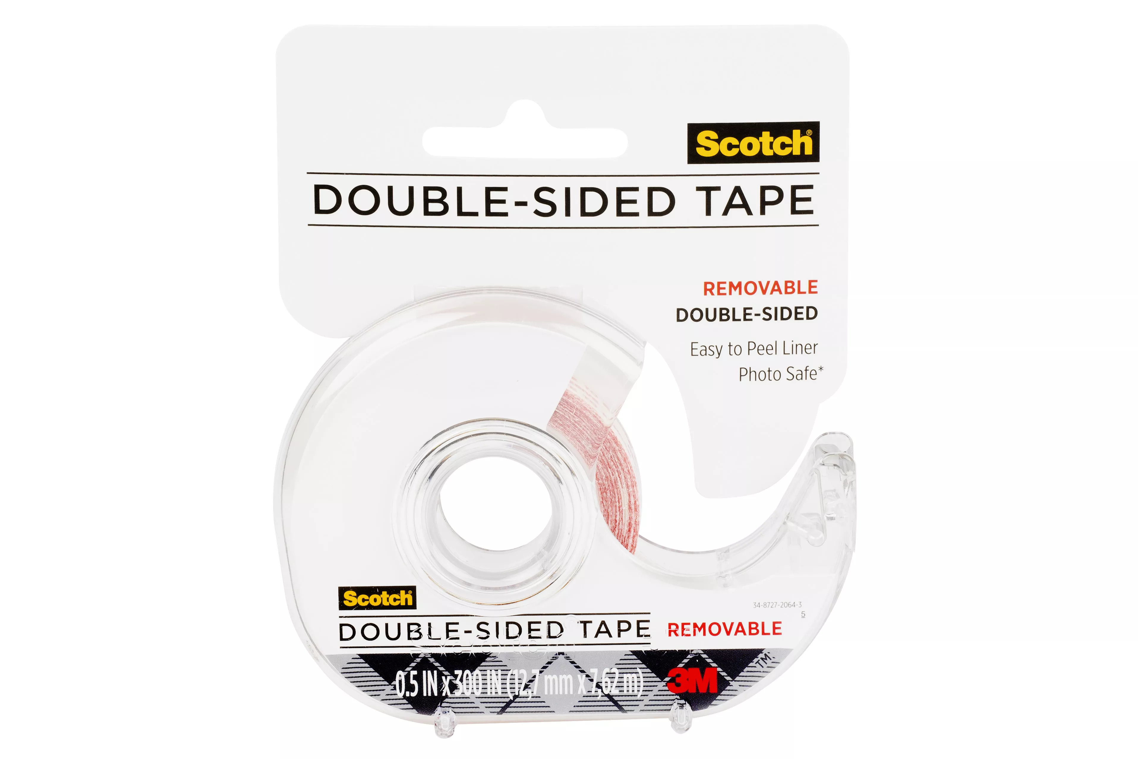 Scotch® Tape Double Sided Removable 2002-CFT, 1/2 in x 300 in