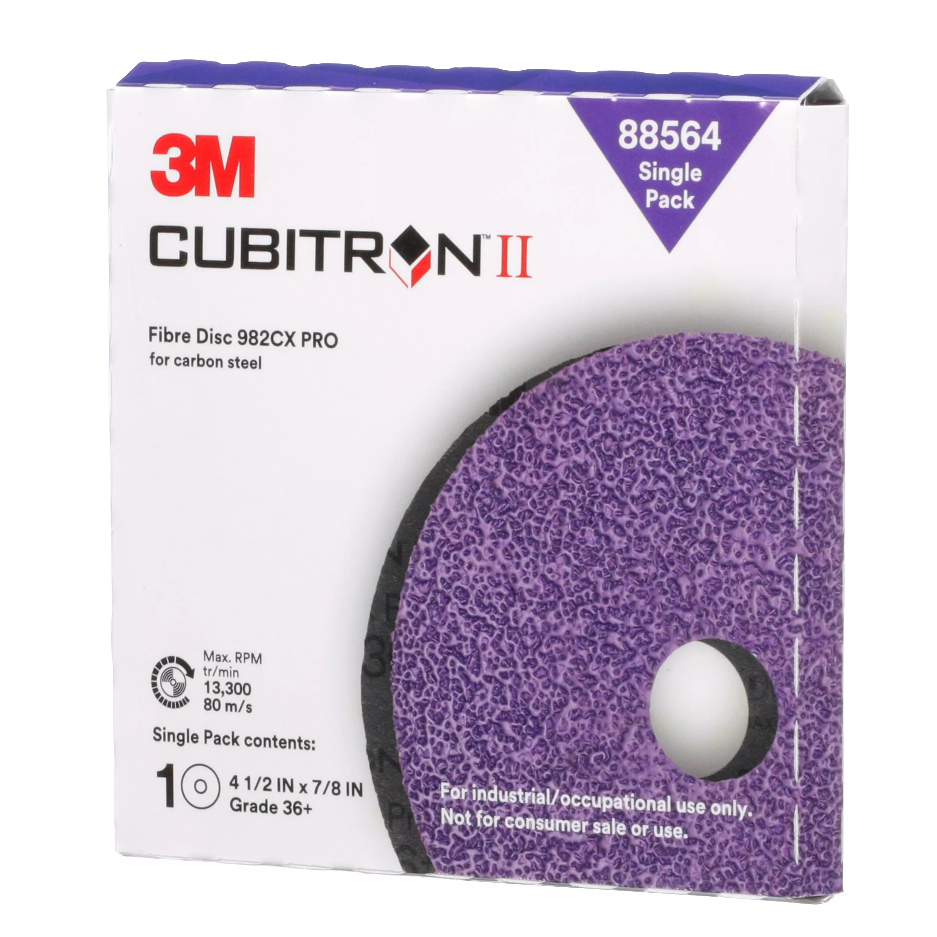 SKU 7100253451 | 3M™ Cubitron™ II Fibre Disc 982CX Pro