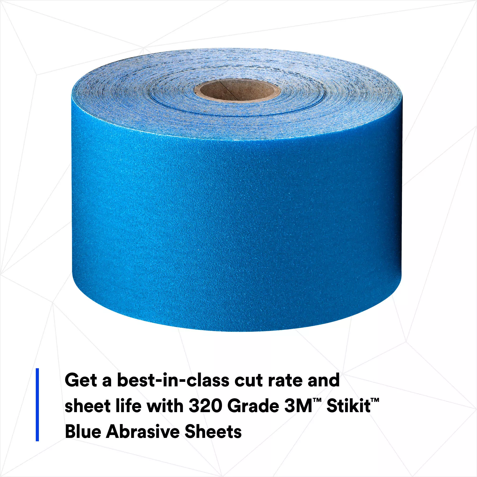 SKU 7100216685 | 3M™ Stikit™ Blue Abrasive Sheet Roll 321U