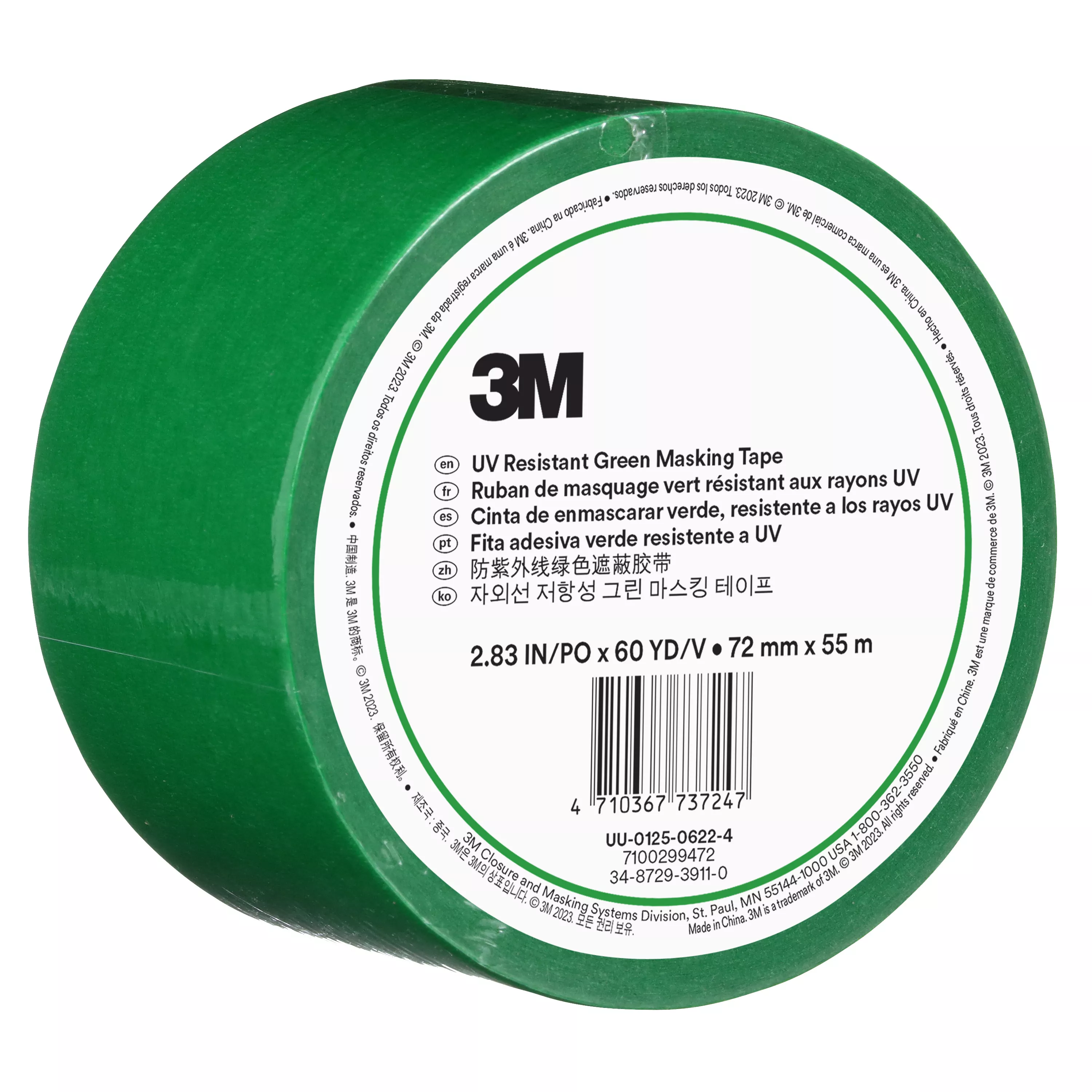 SKU 7100299472 | 3M™ UV Resistant Green Masking Tape