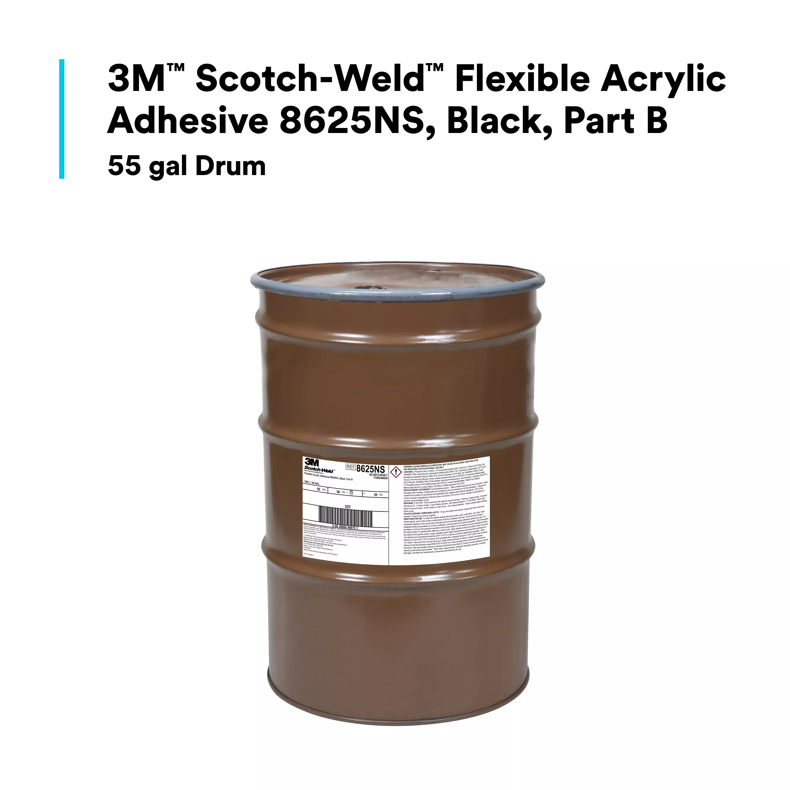 SKU 7100244859 | 3M™ Scotch-Weld™ Flexible Acrylic Adhesive 8625NS