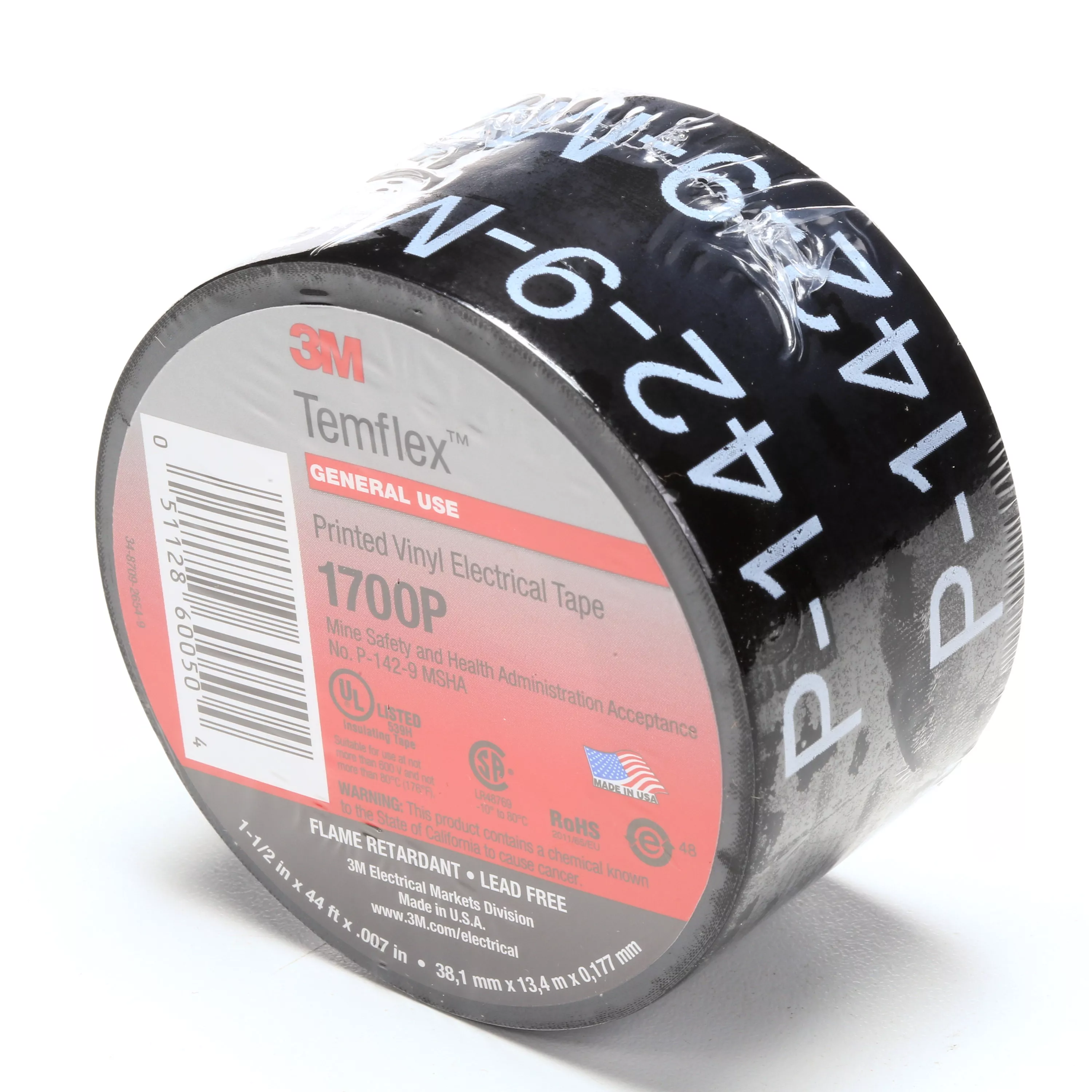 UPC 00051128600504 | 3M™ Temflex™ Mining-Grade Vinyl Electrical Tape 1700P