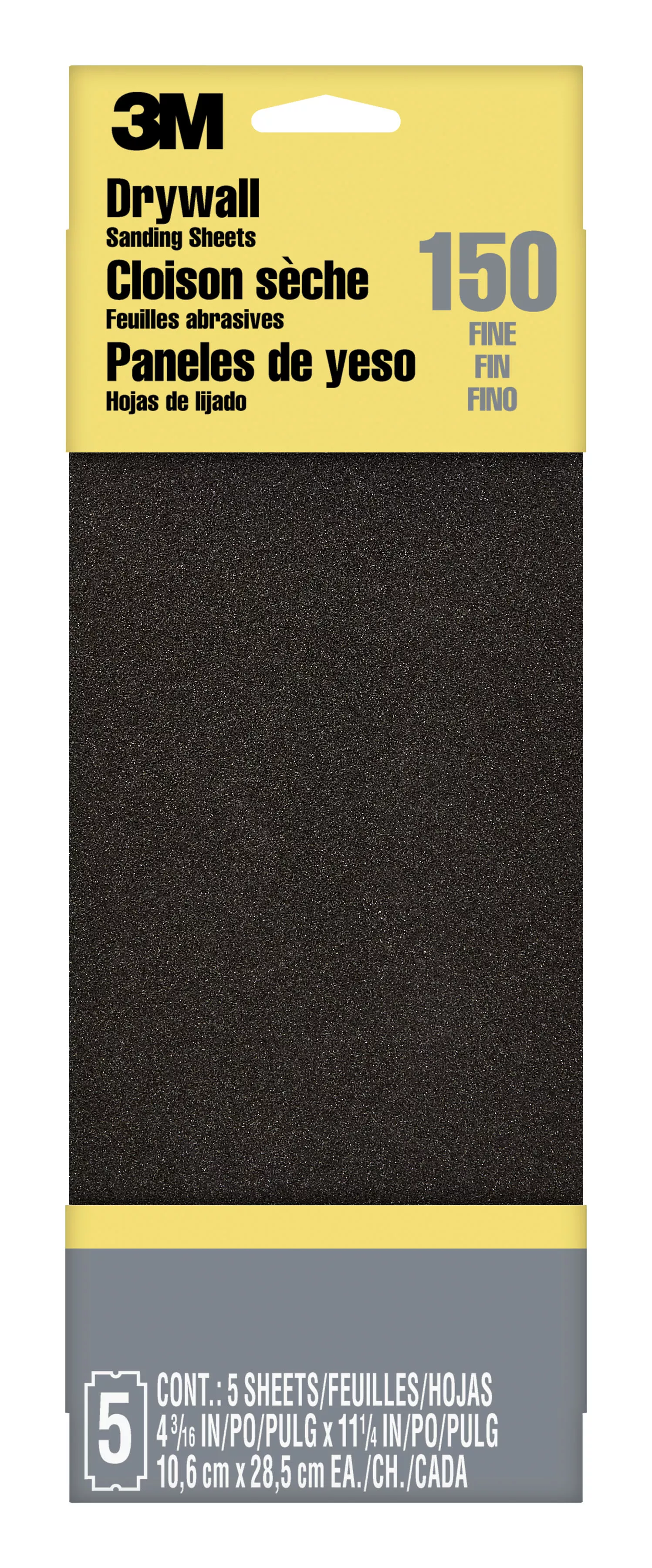 3M™ Drywall Sanding Sheets 9091DC-NA 4 3/16 in x 11 1/4 in x in, Fine grit, 5/pk, Open Stock