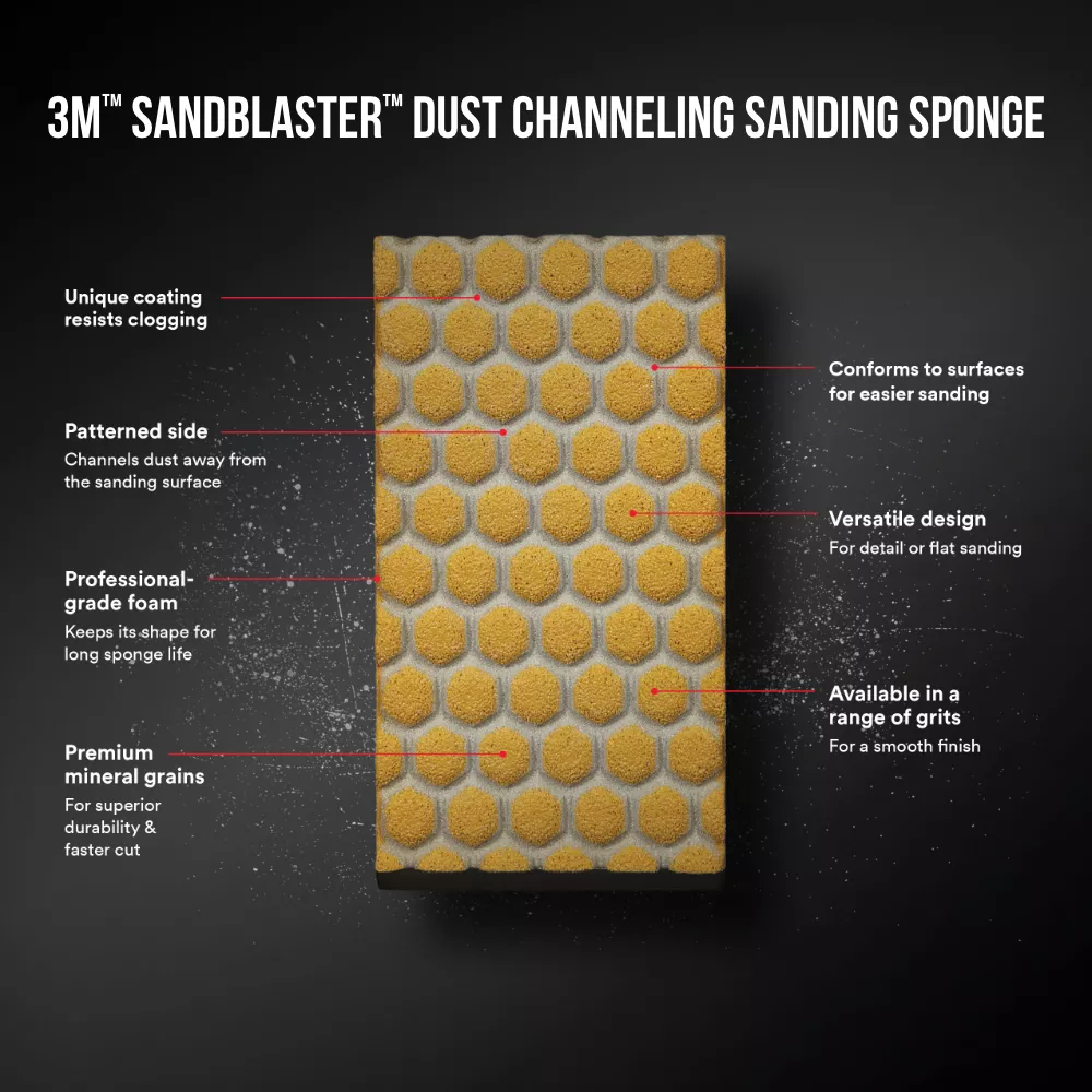 UPC 00051141393728 | 3M™ SandBlaster™ DUST CHANNELING Sanding Sponge