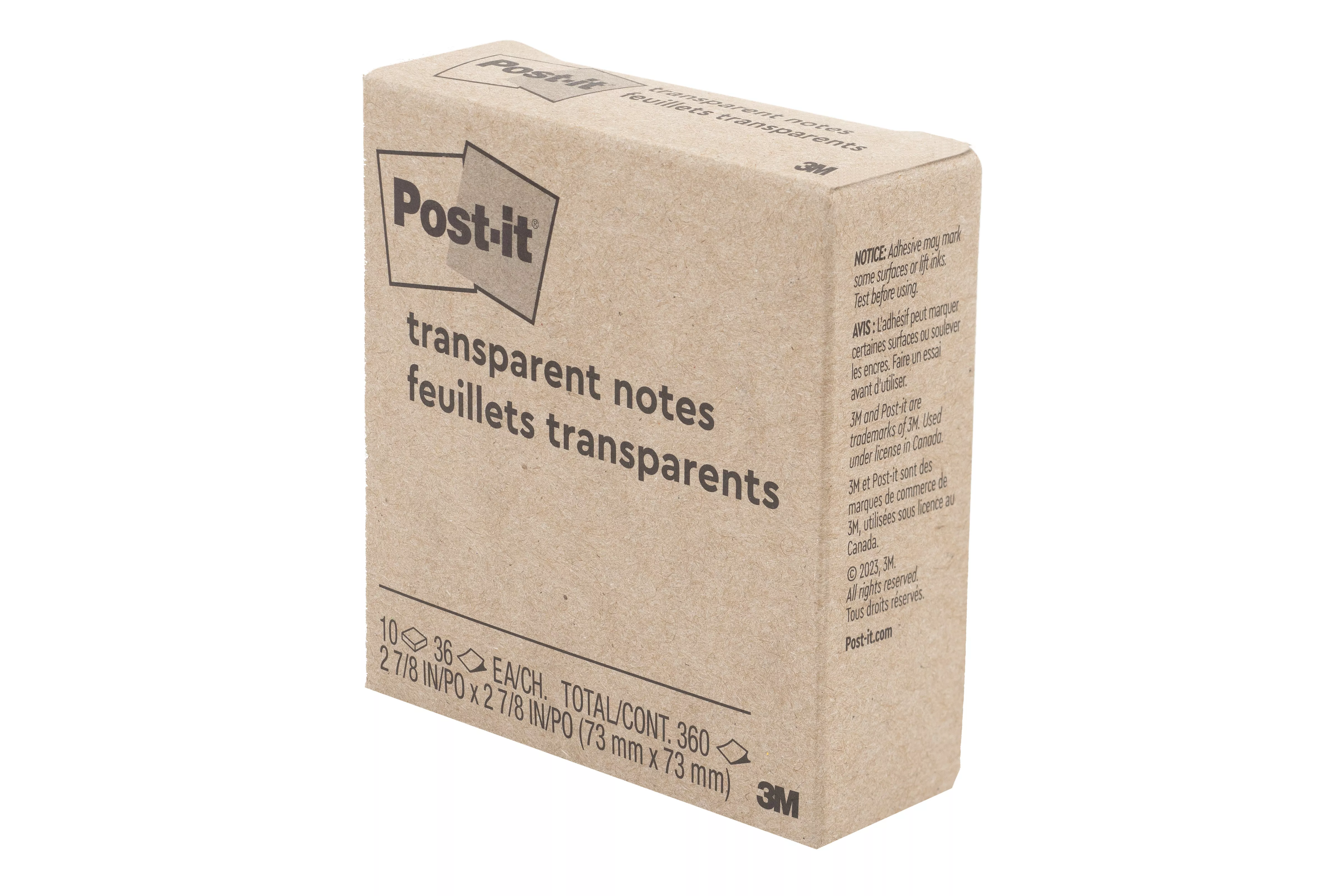 SKU 7100303439 | Post-it® Transparent Notes 600-TRSPT-10PK