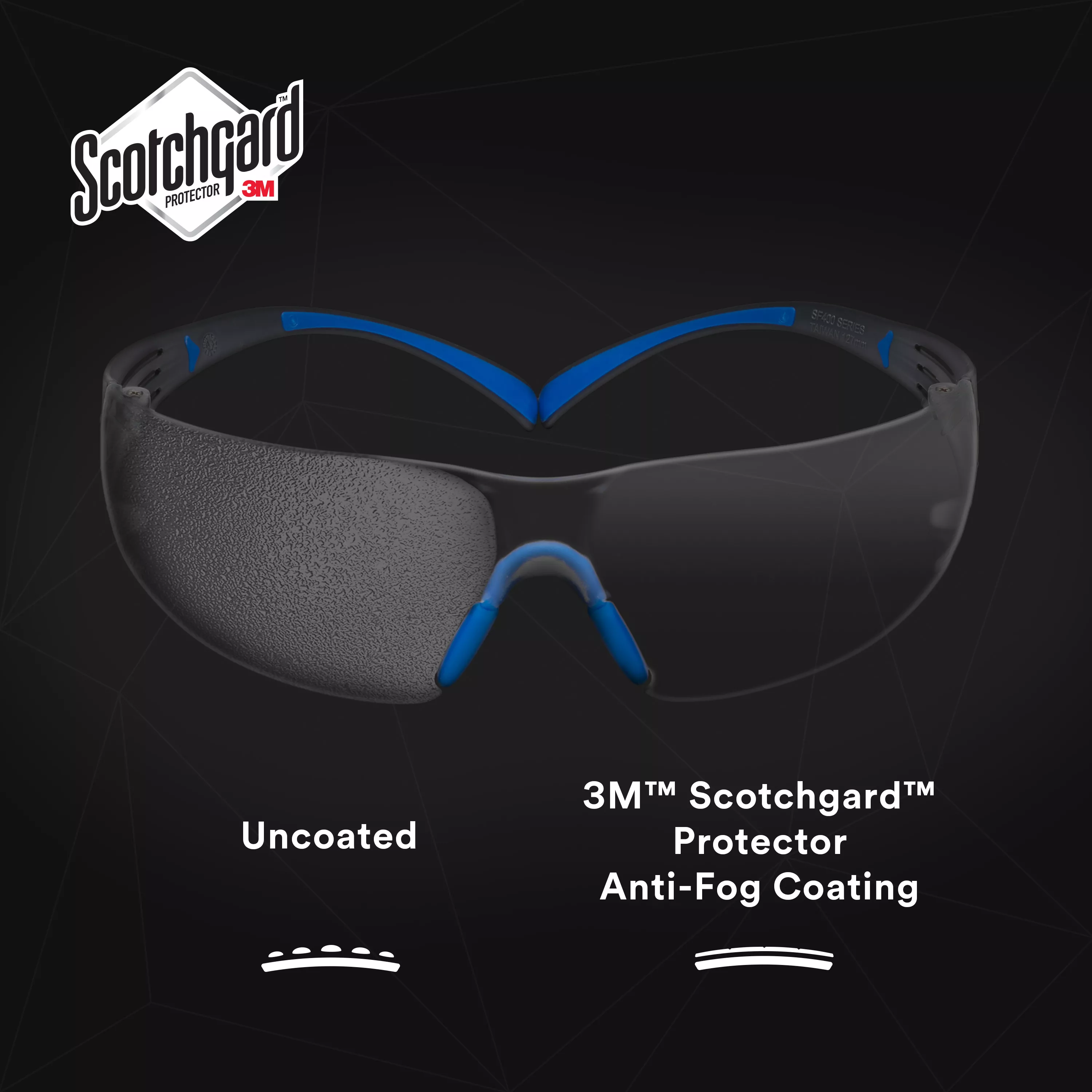 SKU 7100150838 | 3M™ SecureFit™ Safety Glasses SF401SGAF-BLU