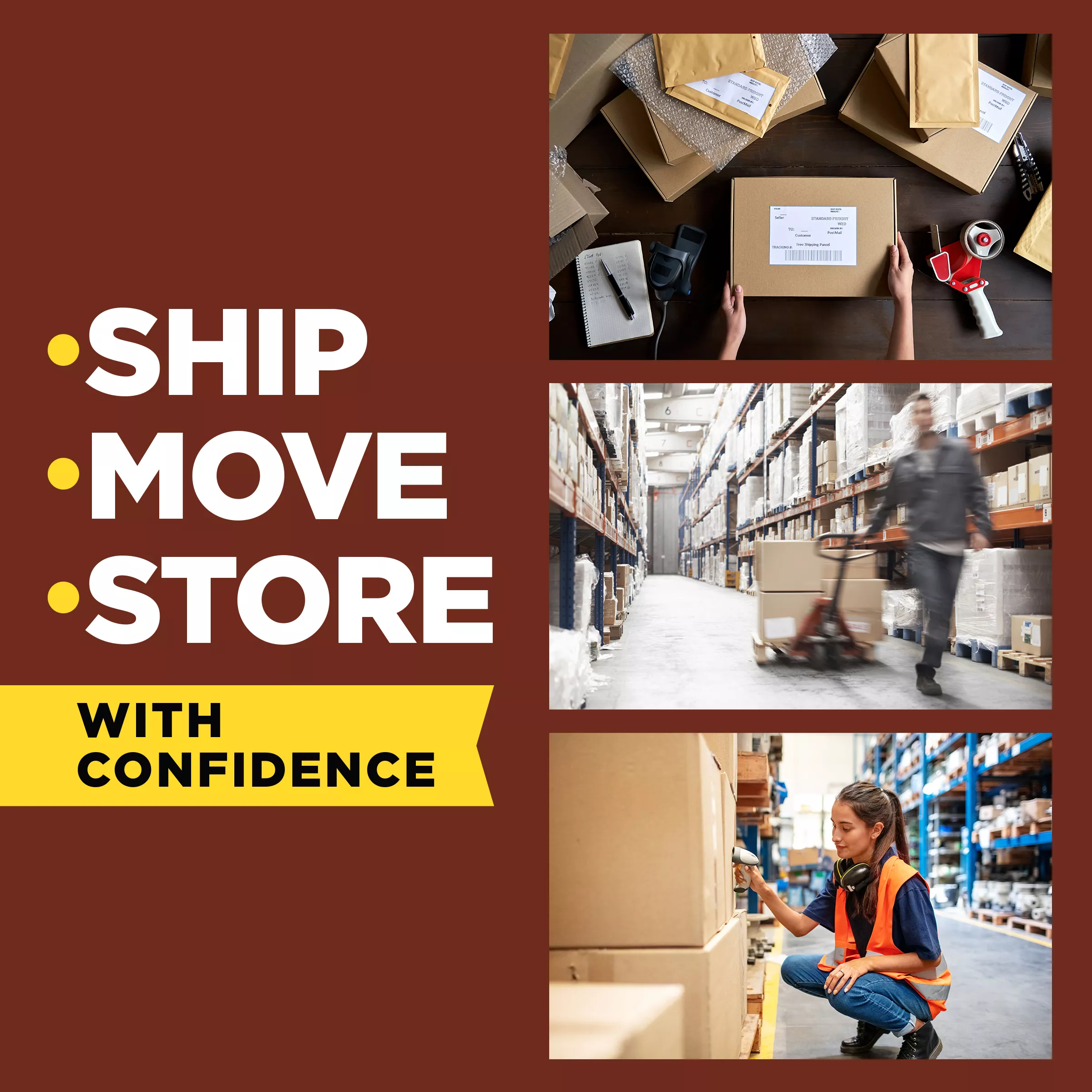SKU 7010311010 | Scotch® Commercial Grade Shipping Packaging Tape 3750-CS48
