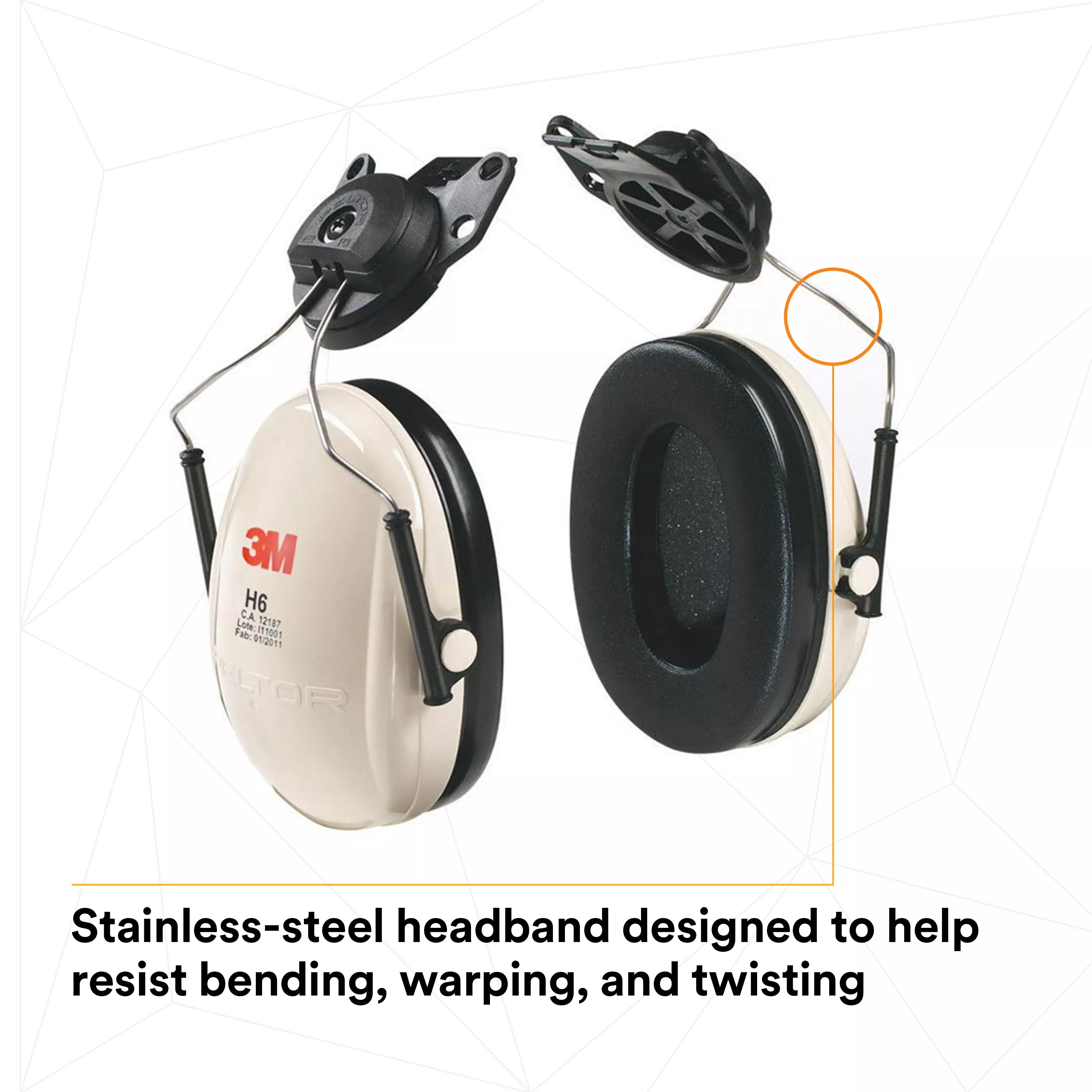 SKU 7000052743 | 3M™ Peltor™ Optime™ 95 Cap-Mount Earmuffs