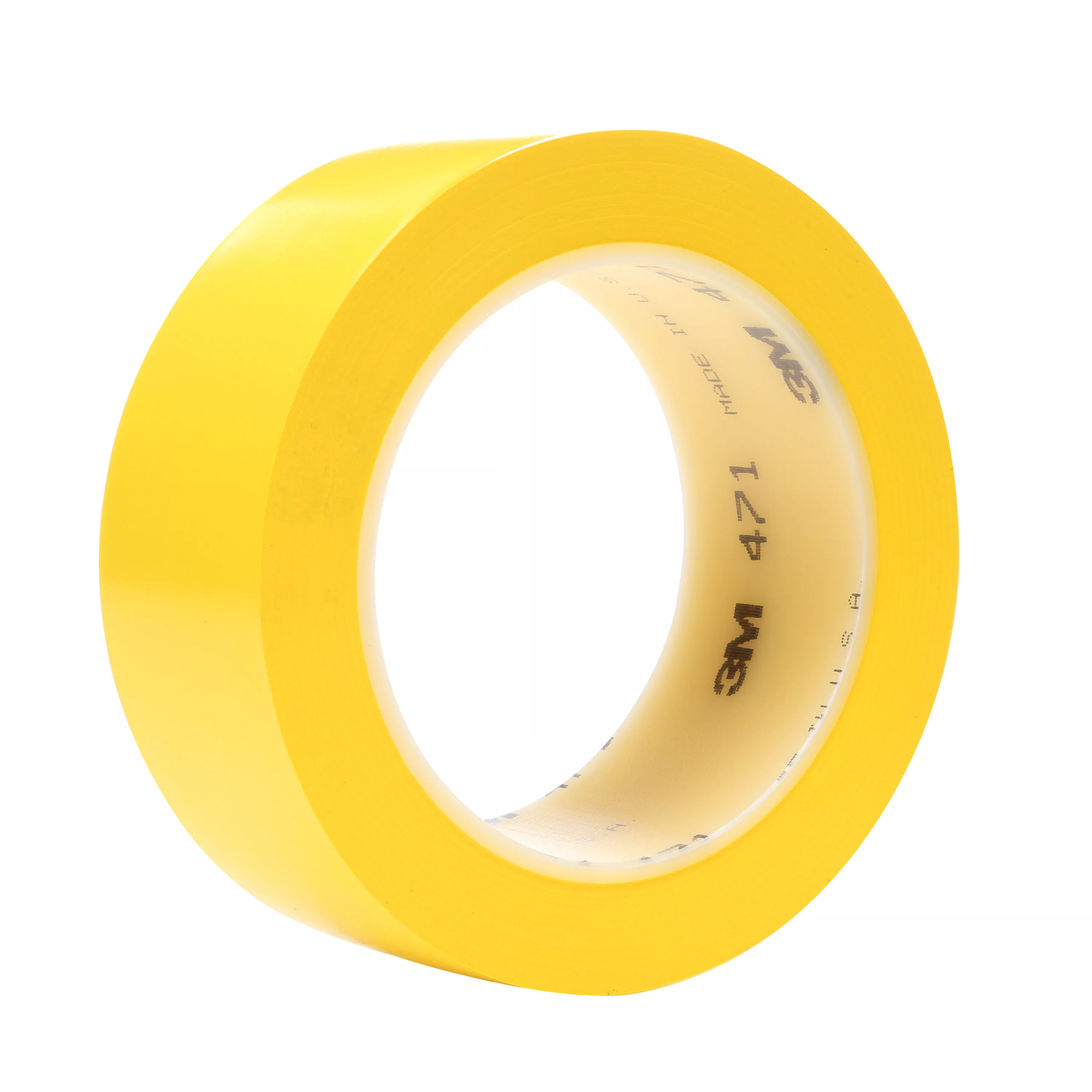 3M™ Vinyl Tape 471, Yellow, 1 1/2 in x 36 yd, 5.2 mil, 24 Roll/Case