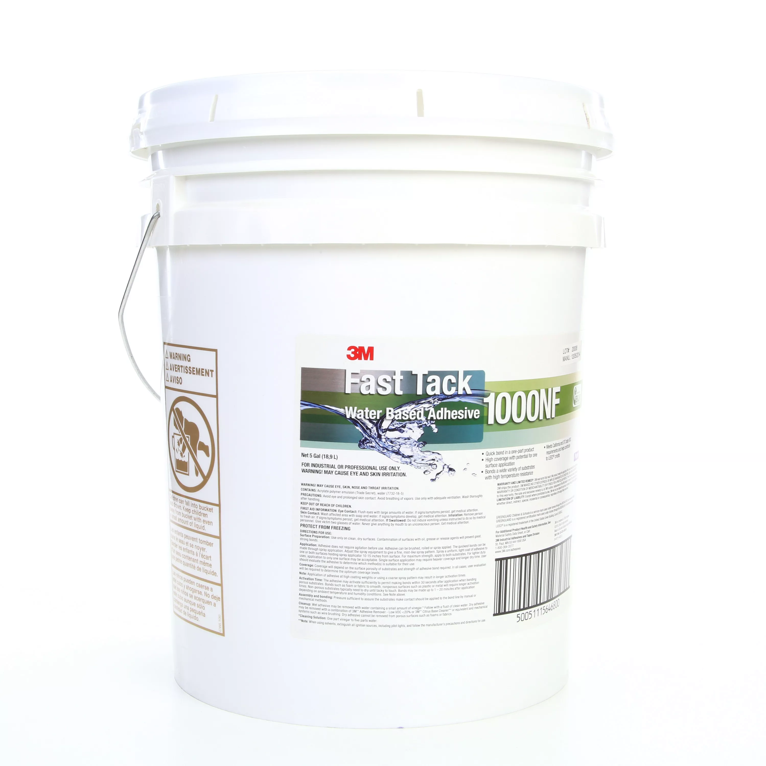 SKU 7000046563 | 3M™ Fast Tack Water Based Adhesive 1000NF