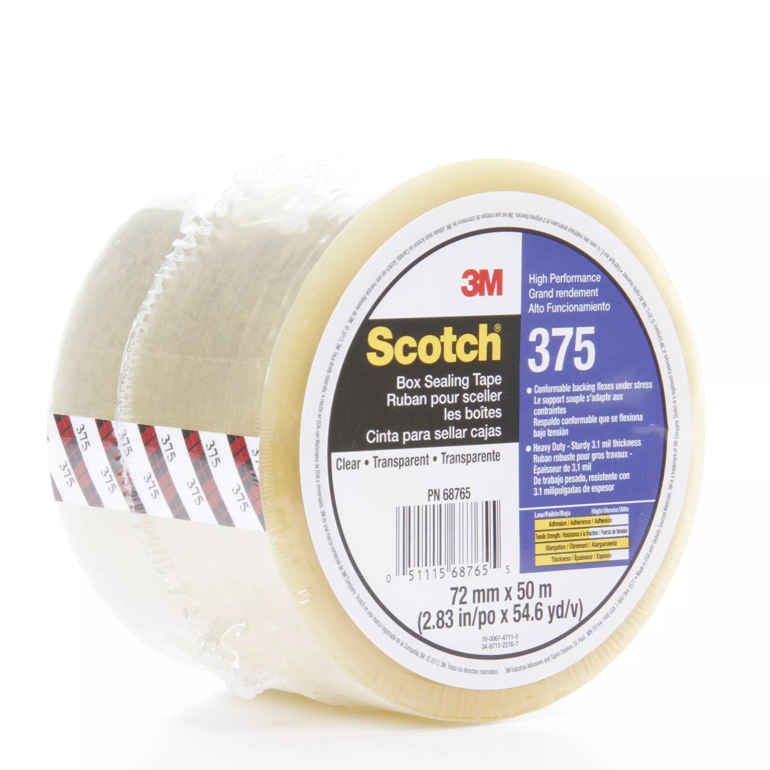 UPC 00051115687655 | Scotch® Box Sealing Tape 375