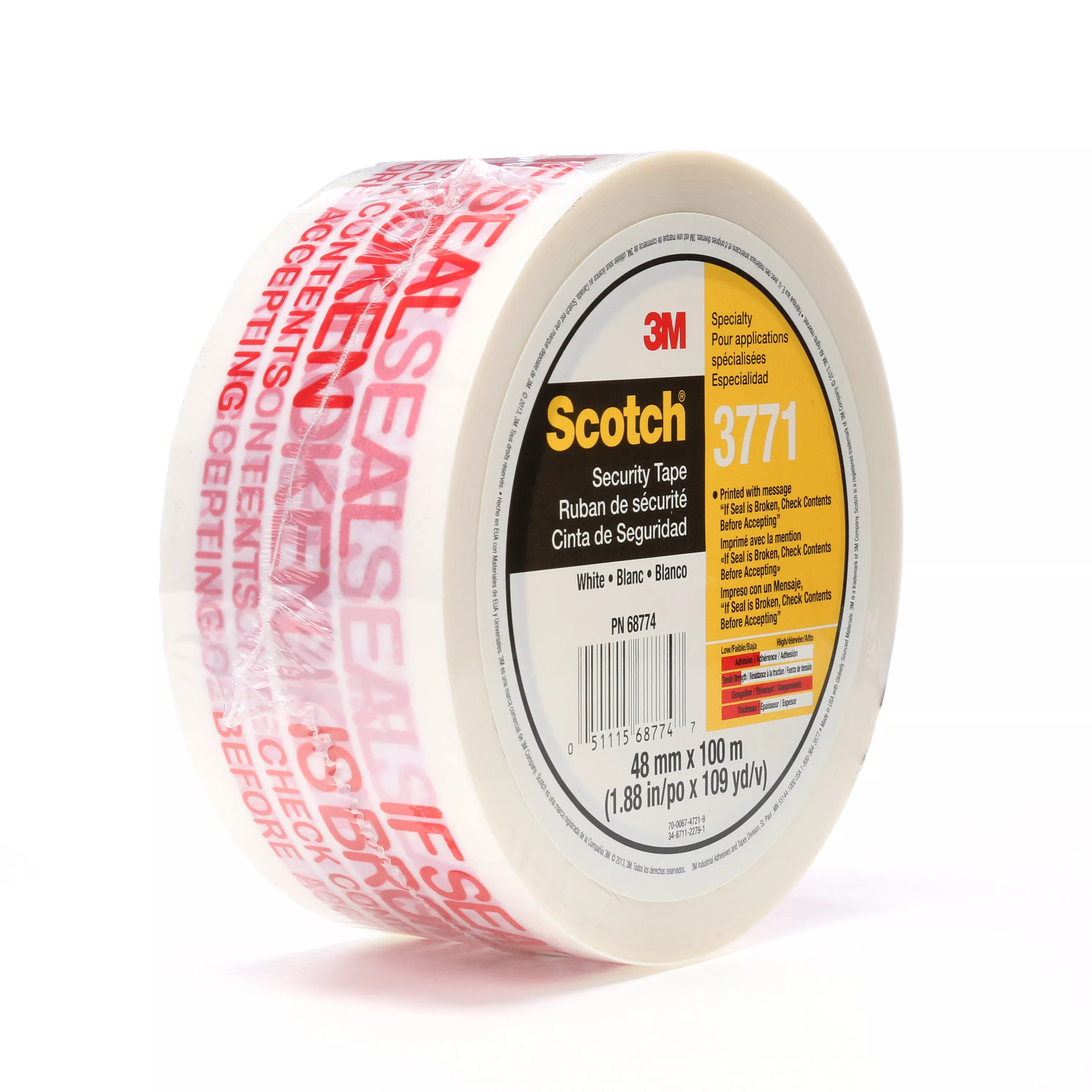 SKU 7010302431 | Scotch® Printed Message Box Sealing Tape 3771