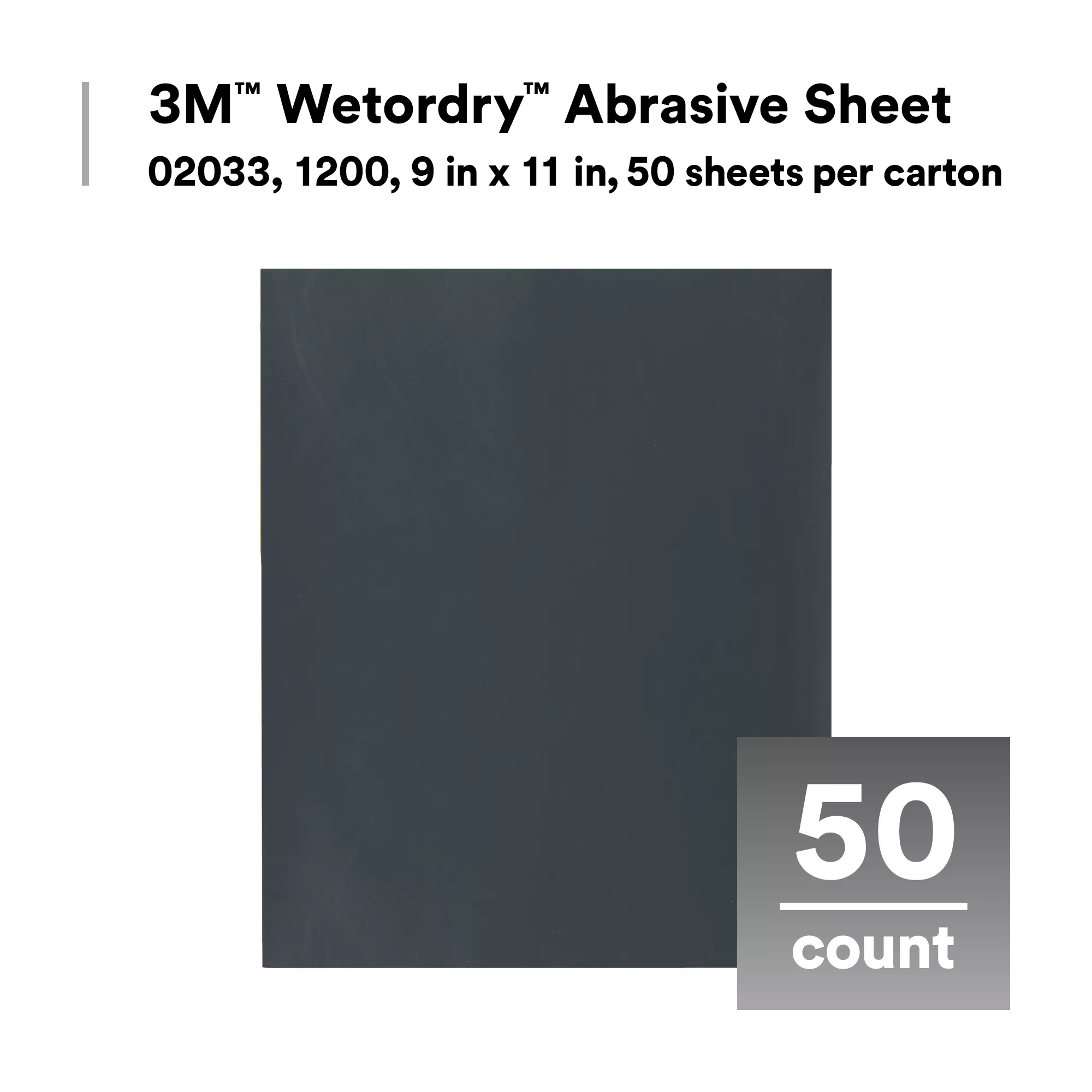 SKU 7100003725 | 3M™ Wetordry™ Abrasive Sheet 401Q