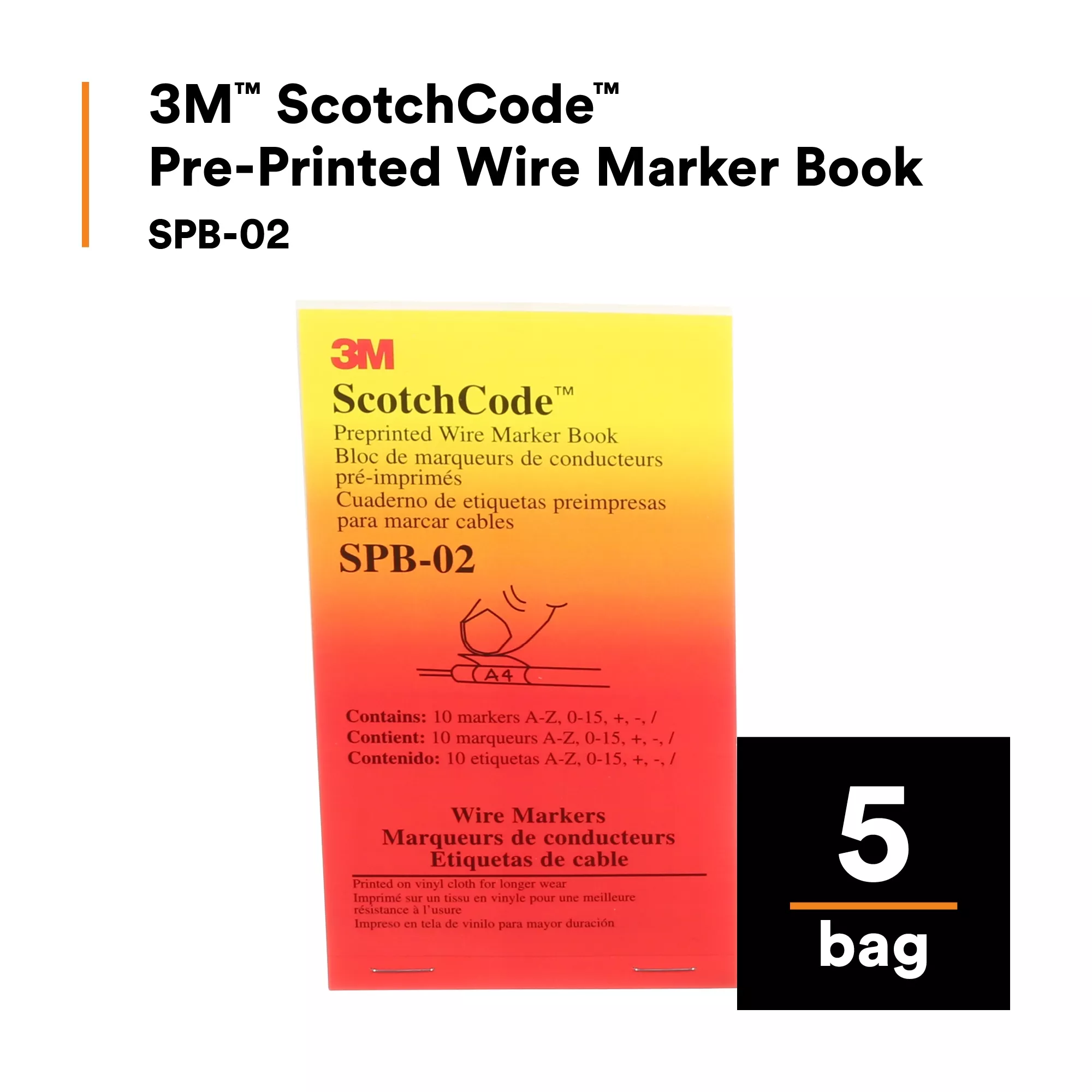 UPC 00054007499527 | 3M™ ScotchCode™ Pre-Printed Wire Marker Book SPB-02