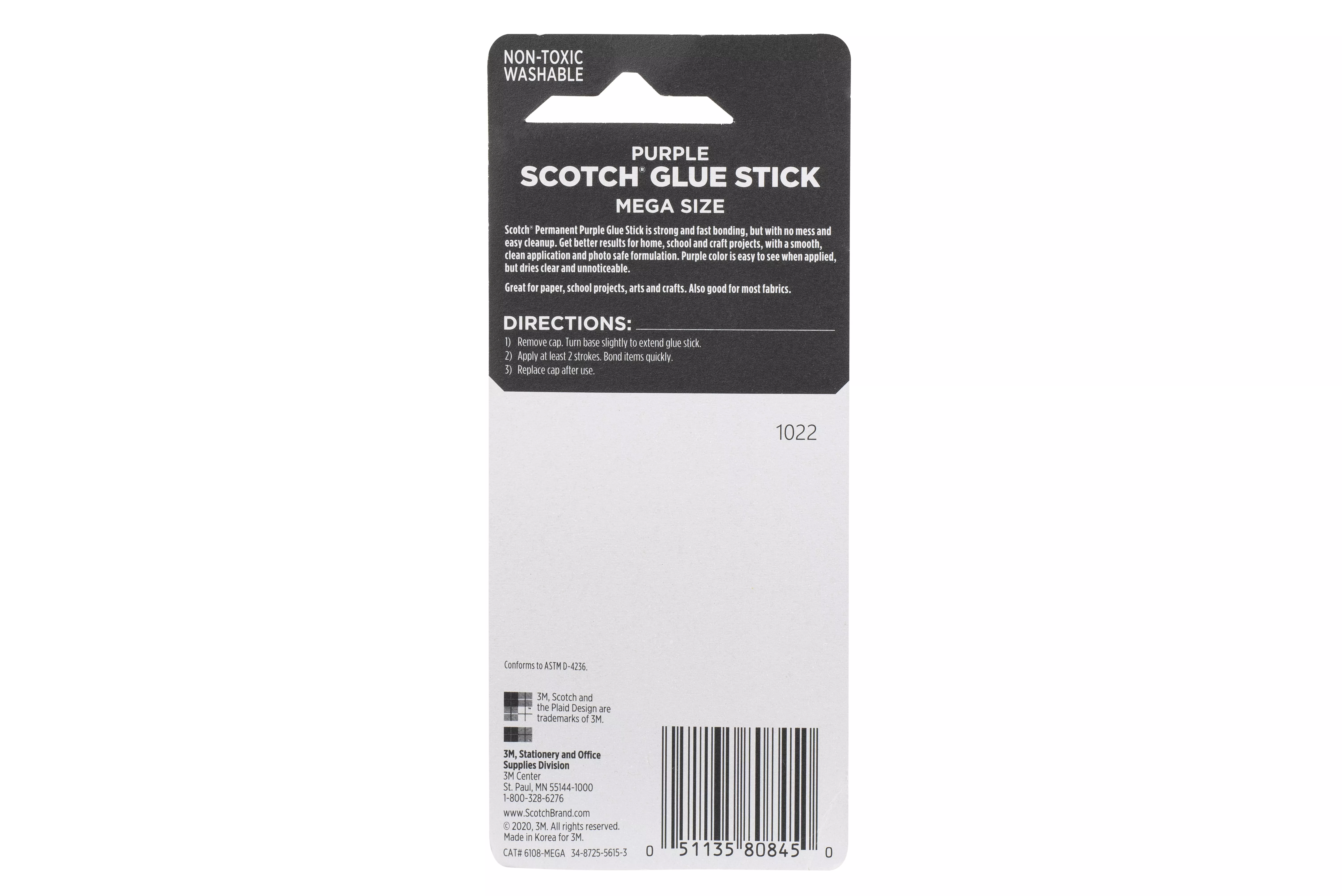 SKU 7010383996 | Scotch® Mega Purple Glue Stick 6108-MEGA