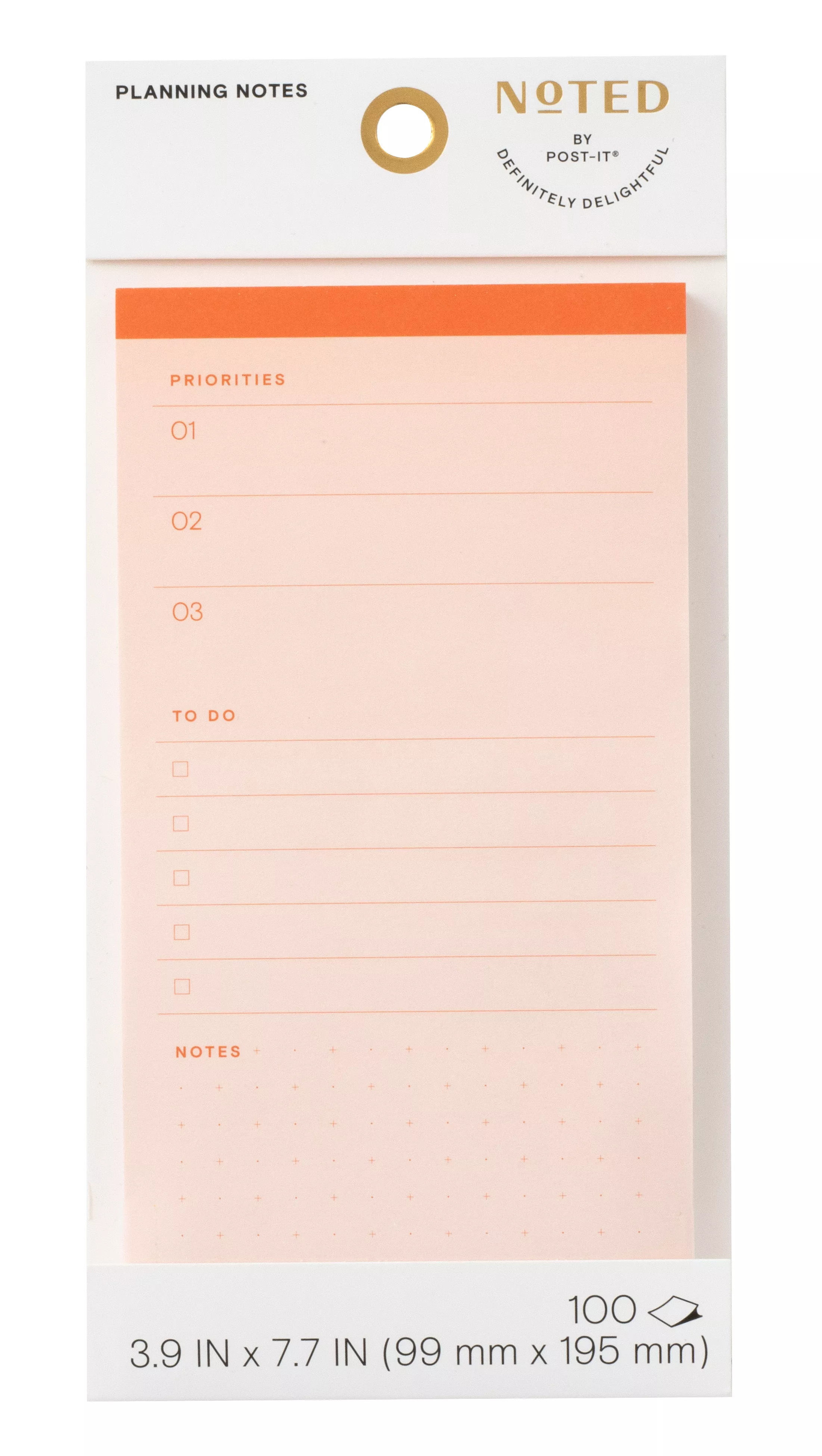 Post-it® Market Notes NTDE-48-1, 3.9 in x 7.7 in (99 mm x 195 mm)