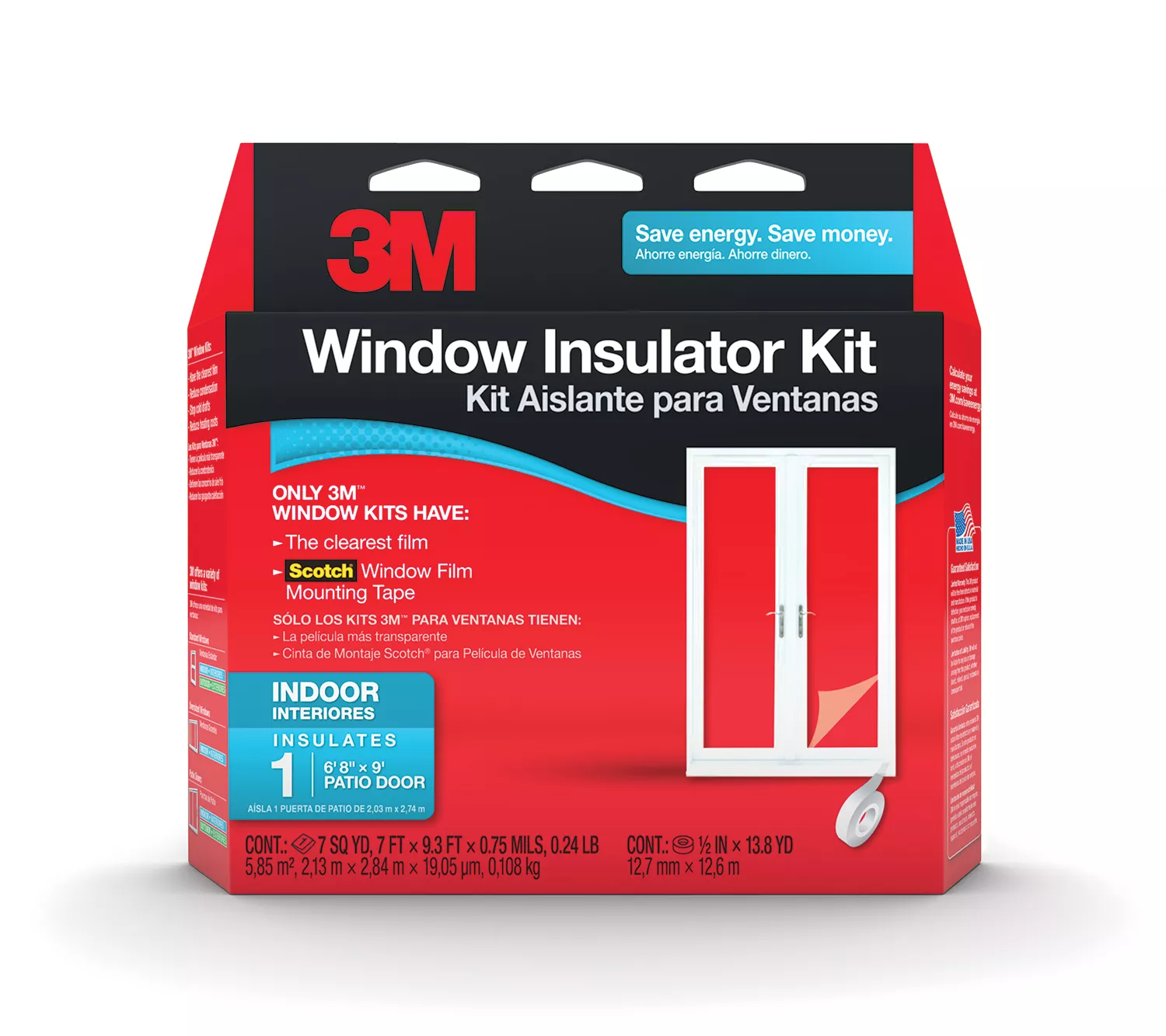 3M™ Indoor Window Insulator Kit - Patio Door 2144-EP, 84 in x 112 in