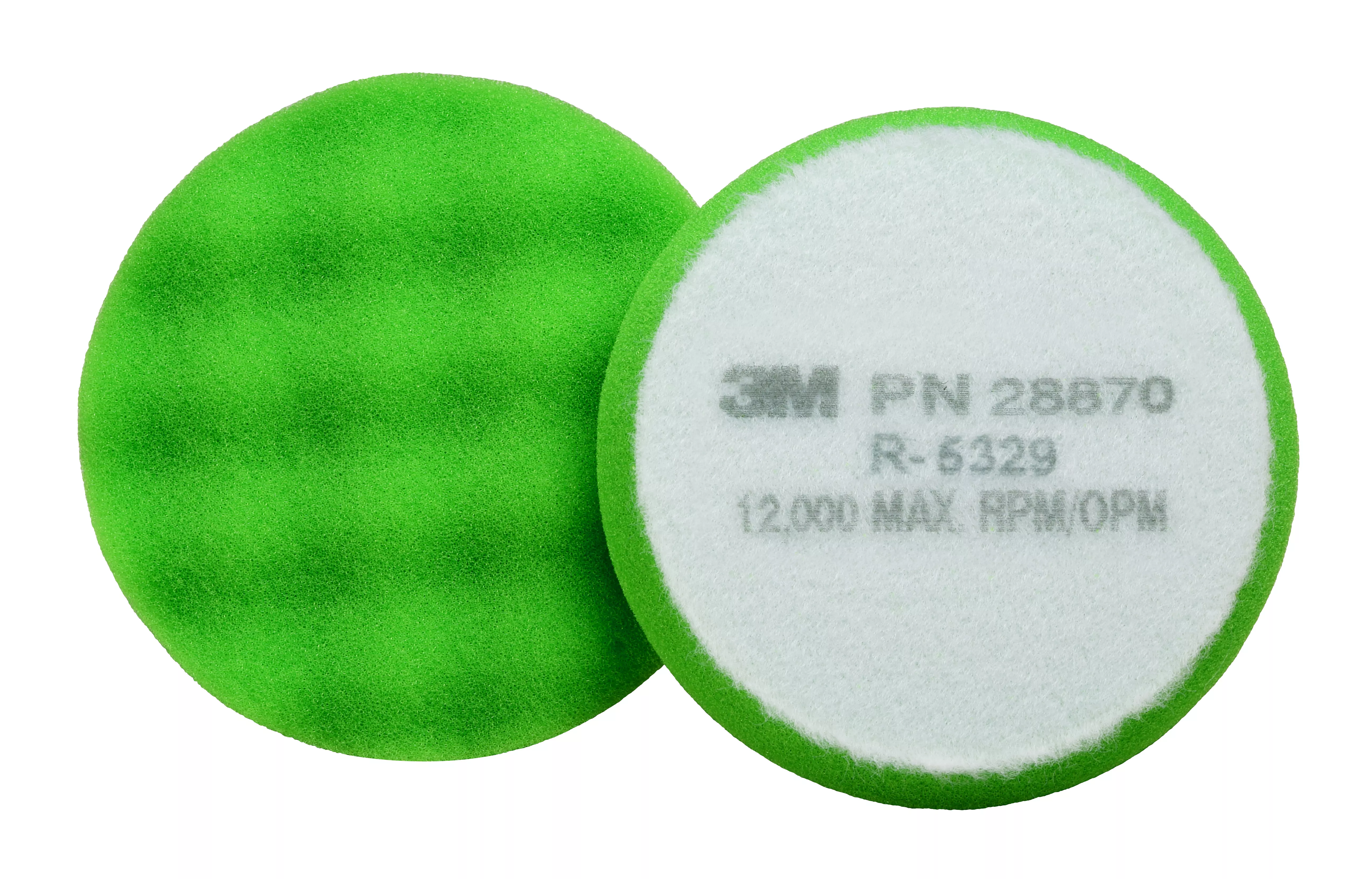 3M™ Finesse-it™ Advanced Foam Buffing Pad, 28870, 3-3/4 in, Green, 10/Bag, 50 ea/Case