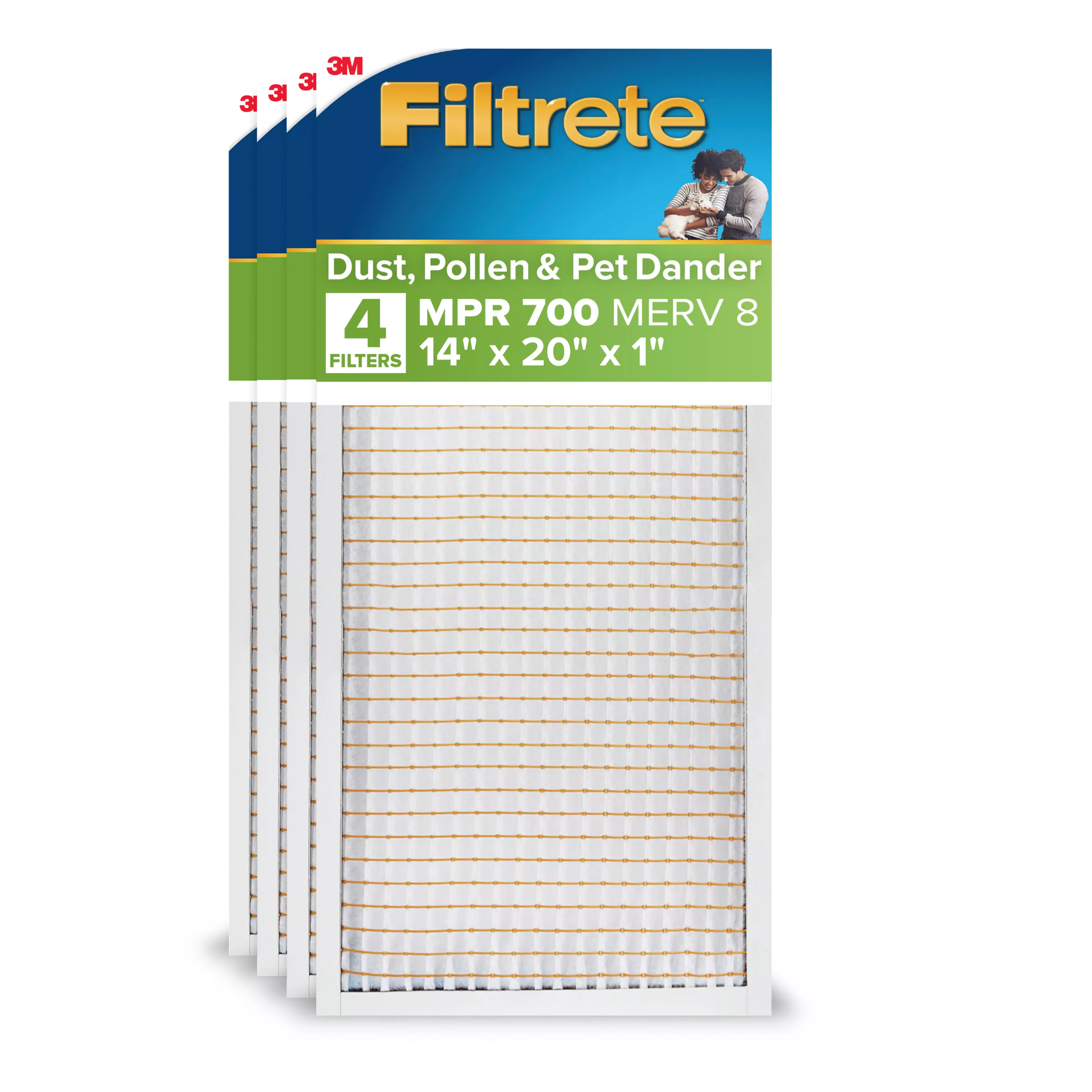 Filtrete™ Electrostatic Air Filter 700 MPR 724-4PK-1E, 14 in x 30 in x 1 in (35.5 cm x 76.2 cm x 2.5 cm)