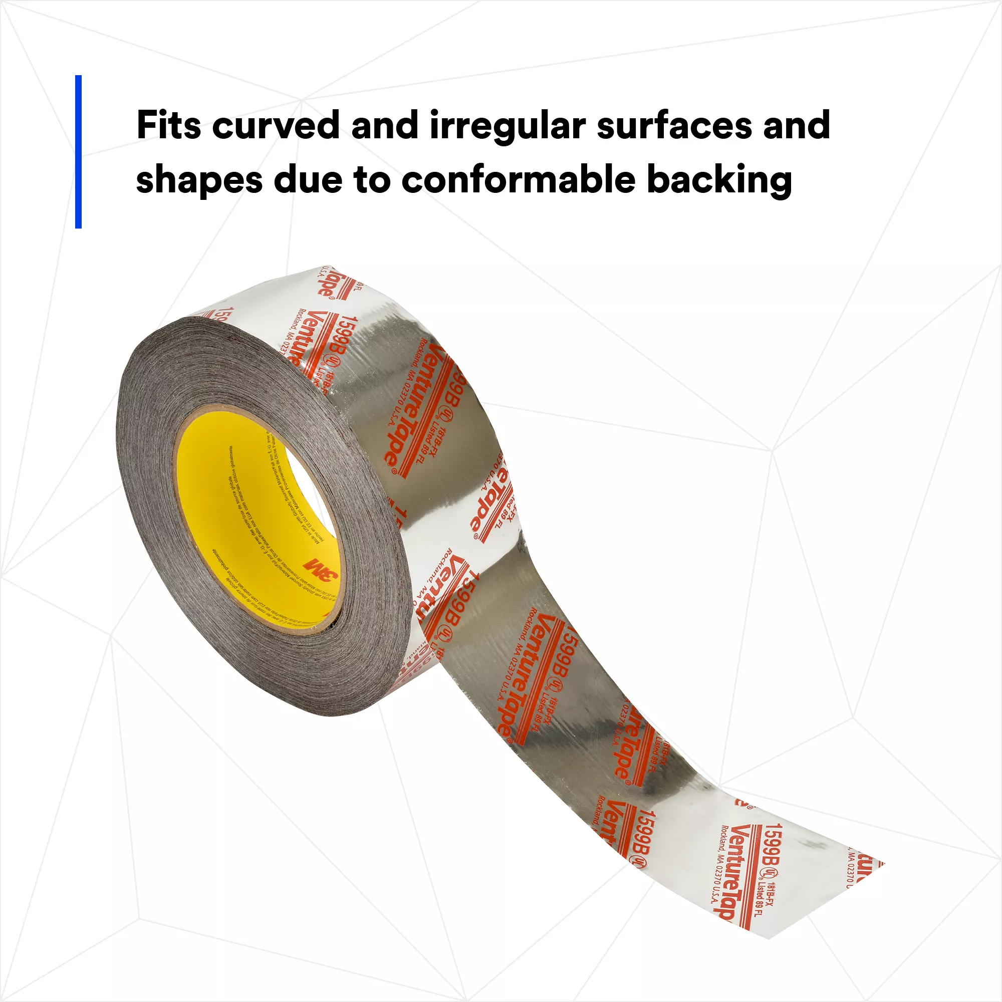 Product Number 1599B | 3M™ Venture Tape™ UL181B-FX Polypropylene Duct Tape 1599B