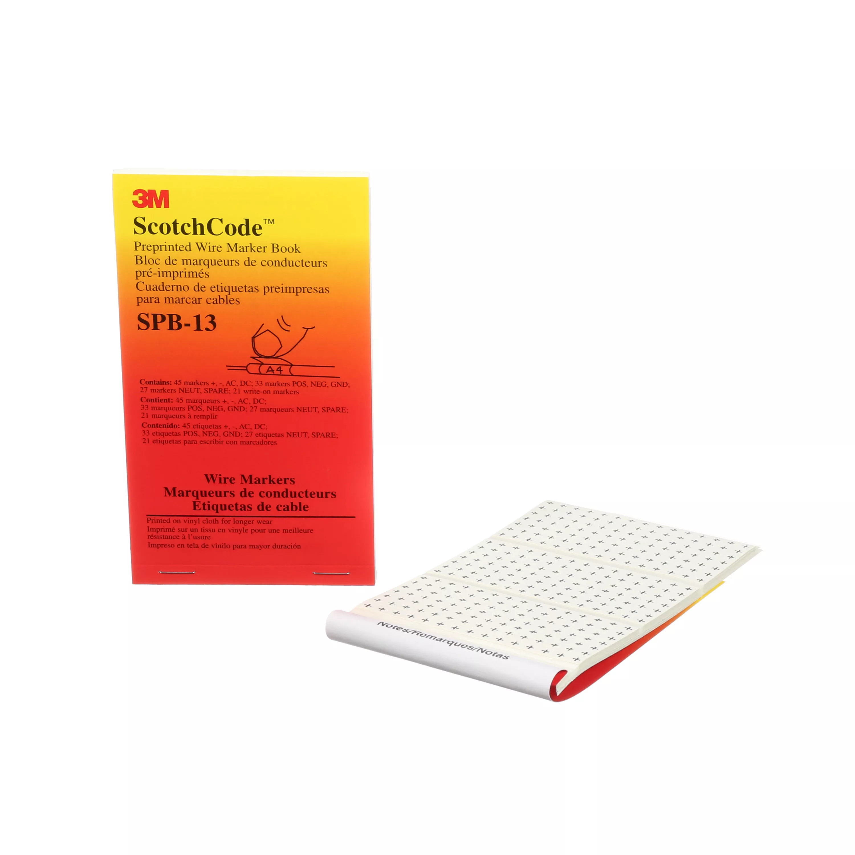 SKU 7000132486 | 3M™ ScotchCode™ Pre-Printed Wire Marker Book SPB-13