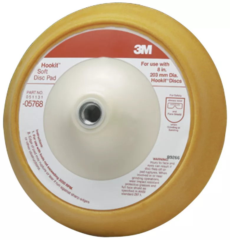 3M™ Hookit™ Soft Disc Pad, 05768, 8 inch, 1 per case