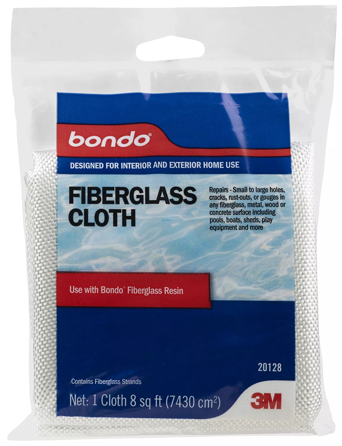 Bondo® Fiberglass Cloth, 20128, 8 sq ft, 6 per case