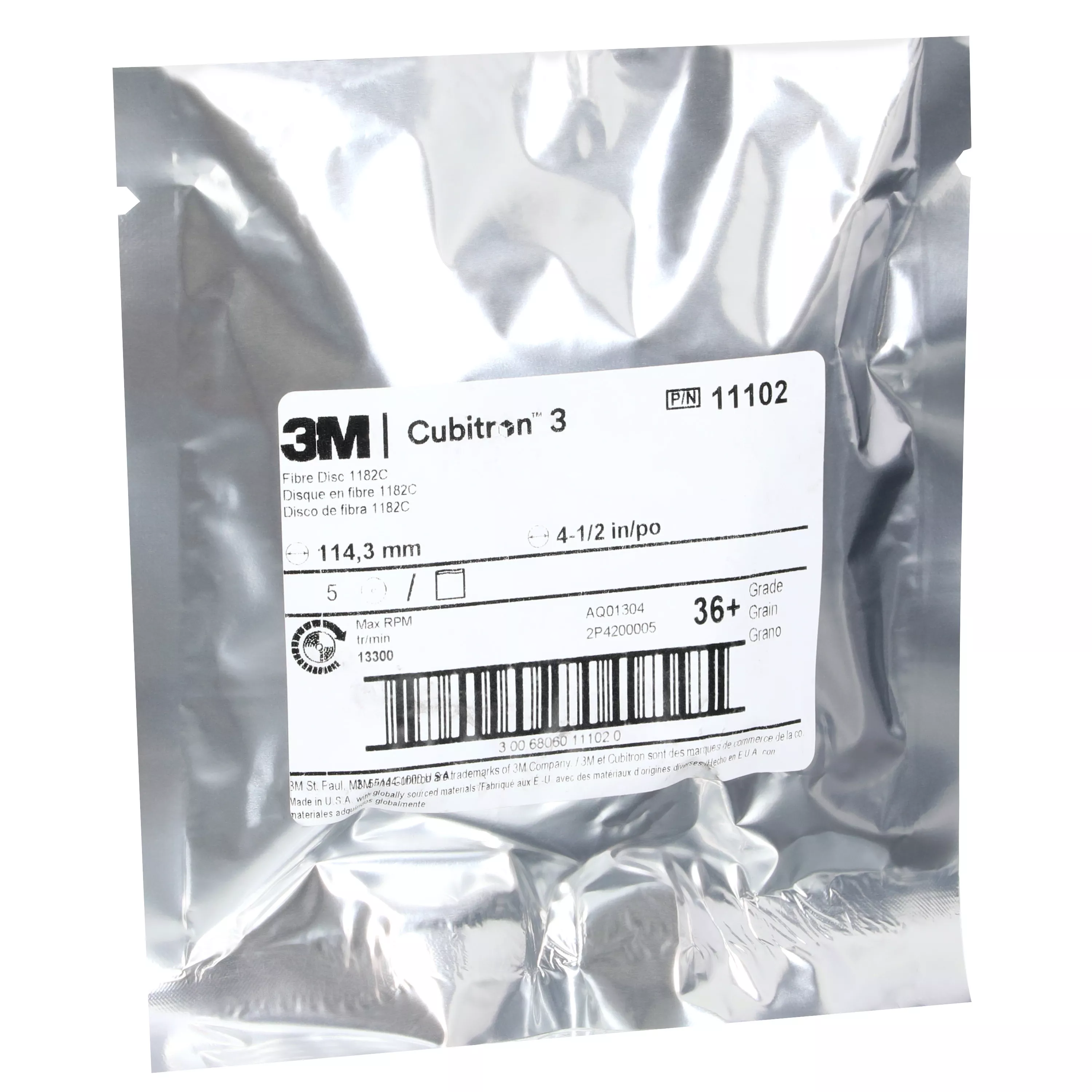 UPC 00068060111029 | 3M™ Cubitron™ 3 Fibre Disc 1182C