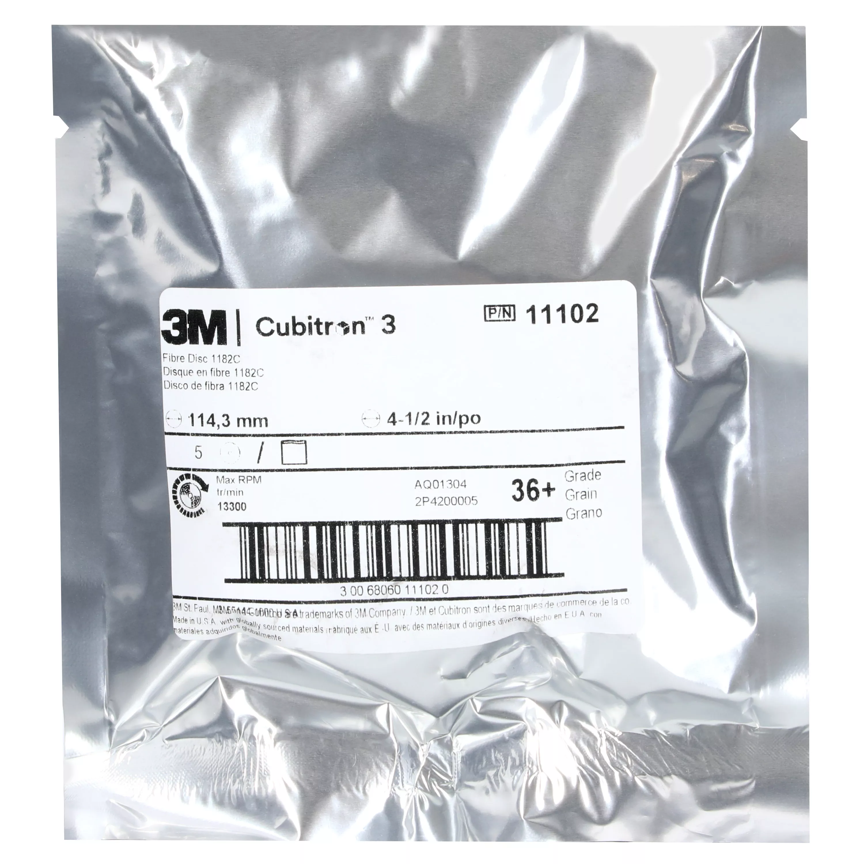 Product Number 1182C | 3M™ Cubitron™ 3 Fibre Disc 1182C