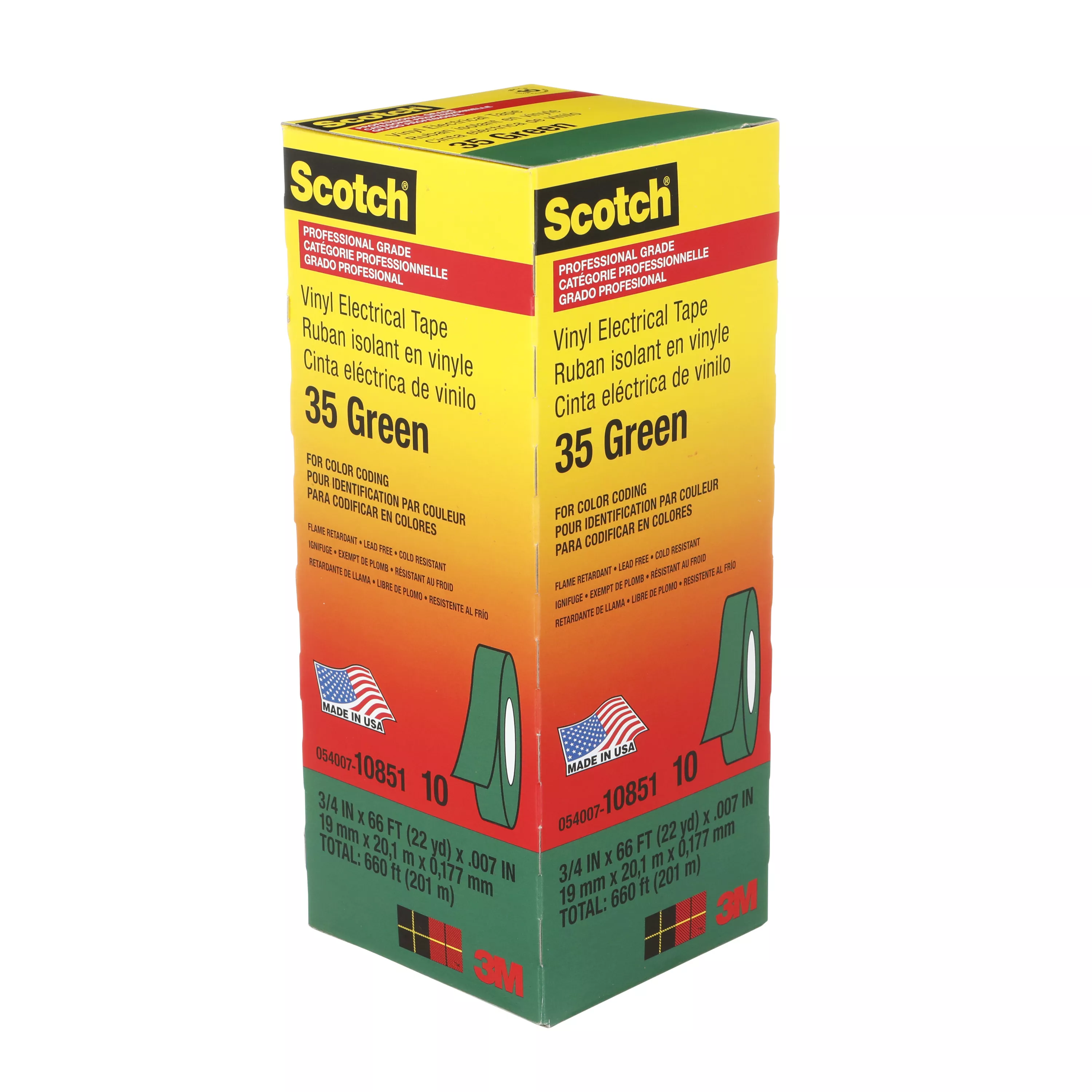 SKU 7000006098 | Scotch® Vinyl Color Coding Electrical Tape 35