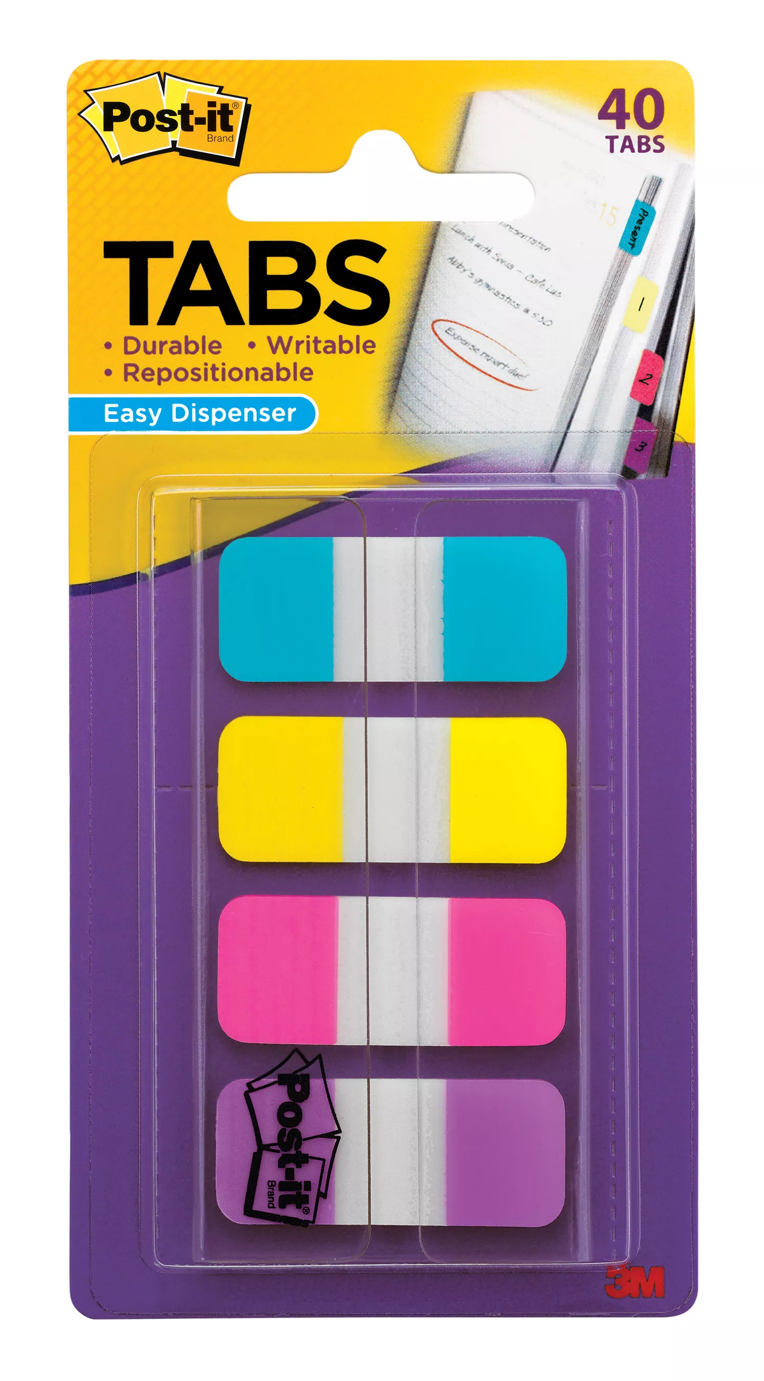 Post-it® Tabs 676-AYPV, .625 in. x 1.5 in. (15,8 mm x 38,1 mm)