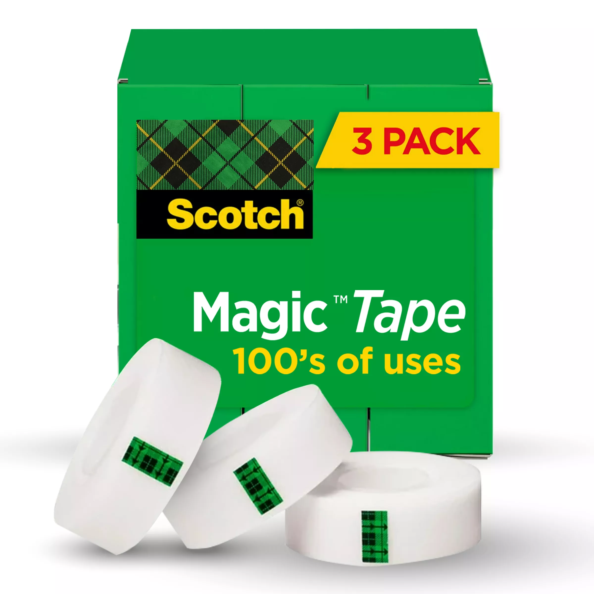 Scotch® Magic™ Tape 810-72-3PK, 1 in x 2592 in, 3-Pack