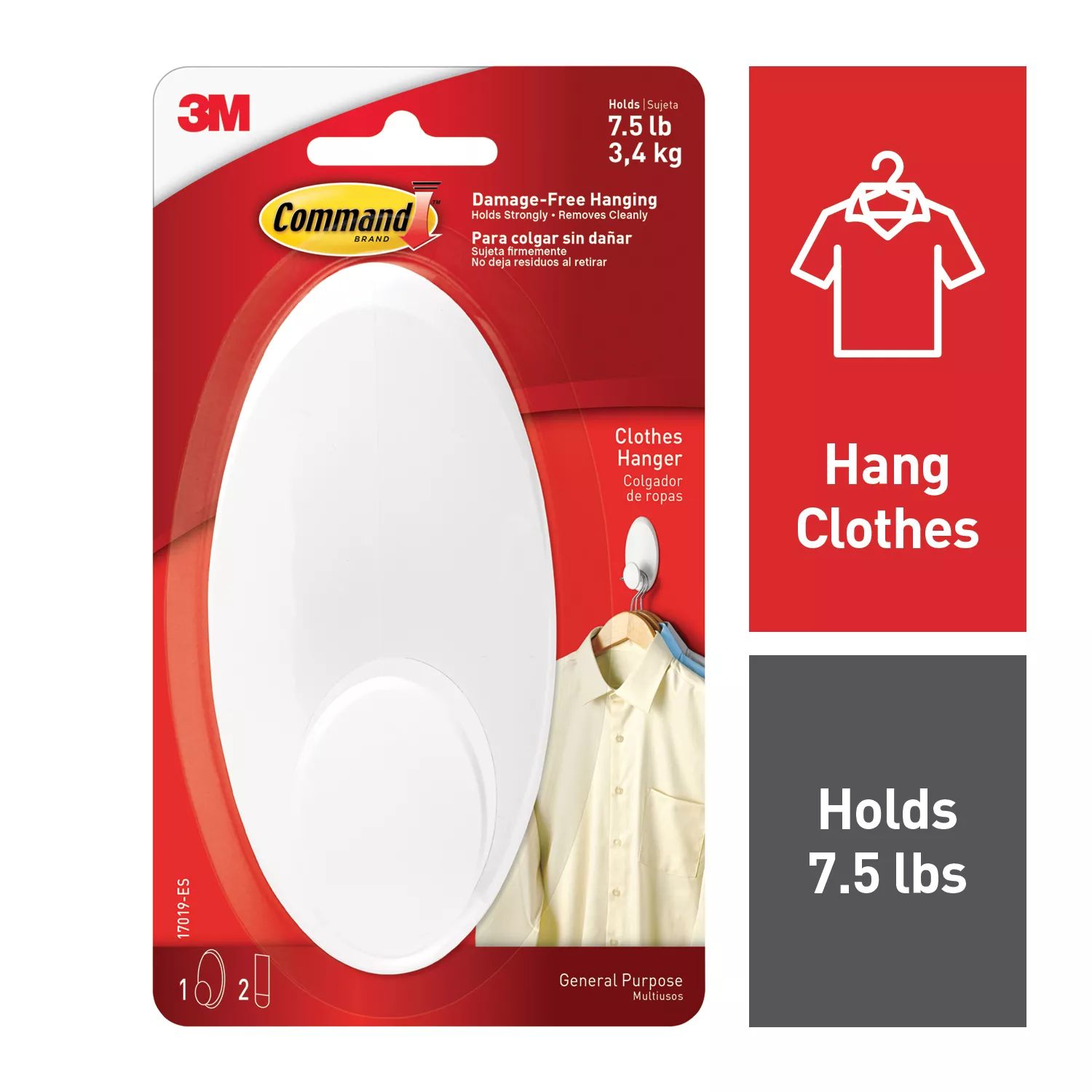 Command™ Clothes Hanger 17019-ES