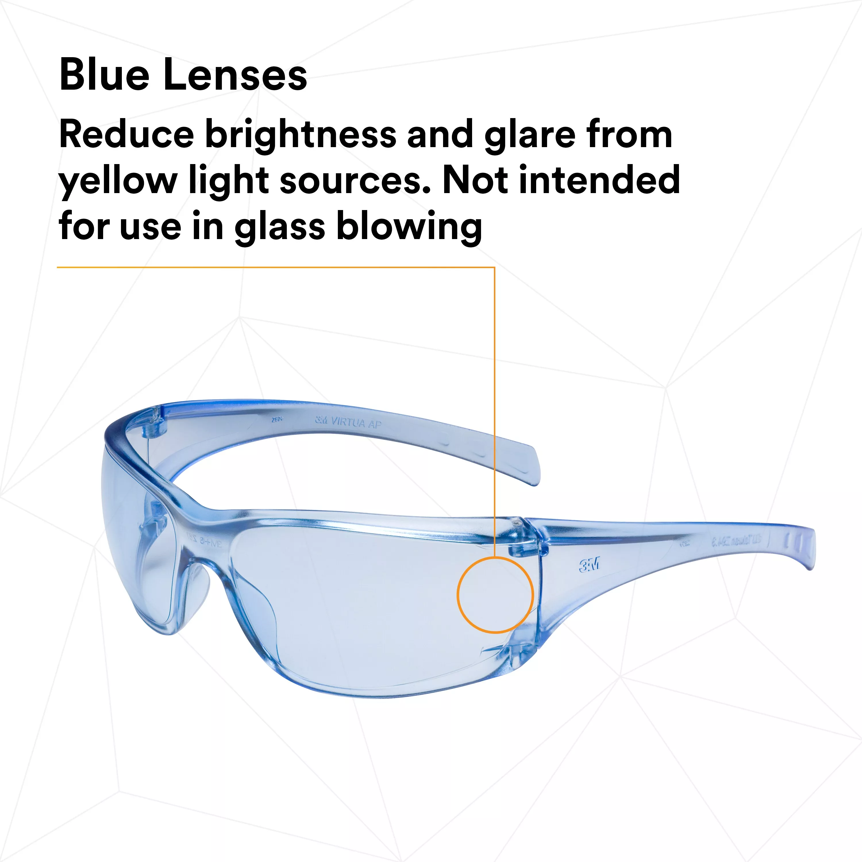 SKU 7000030051 | 3M™ Virtua™ AP Protective Eyewear 11816-00000-20 Light Blue Hard Coat
Lens