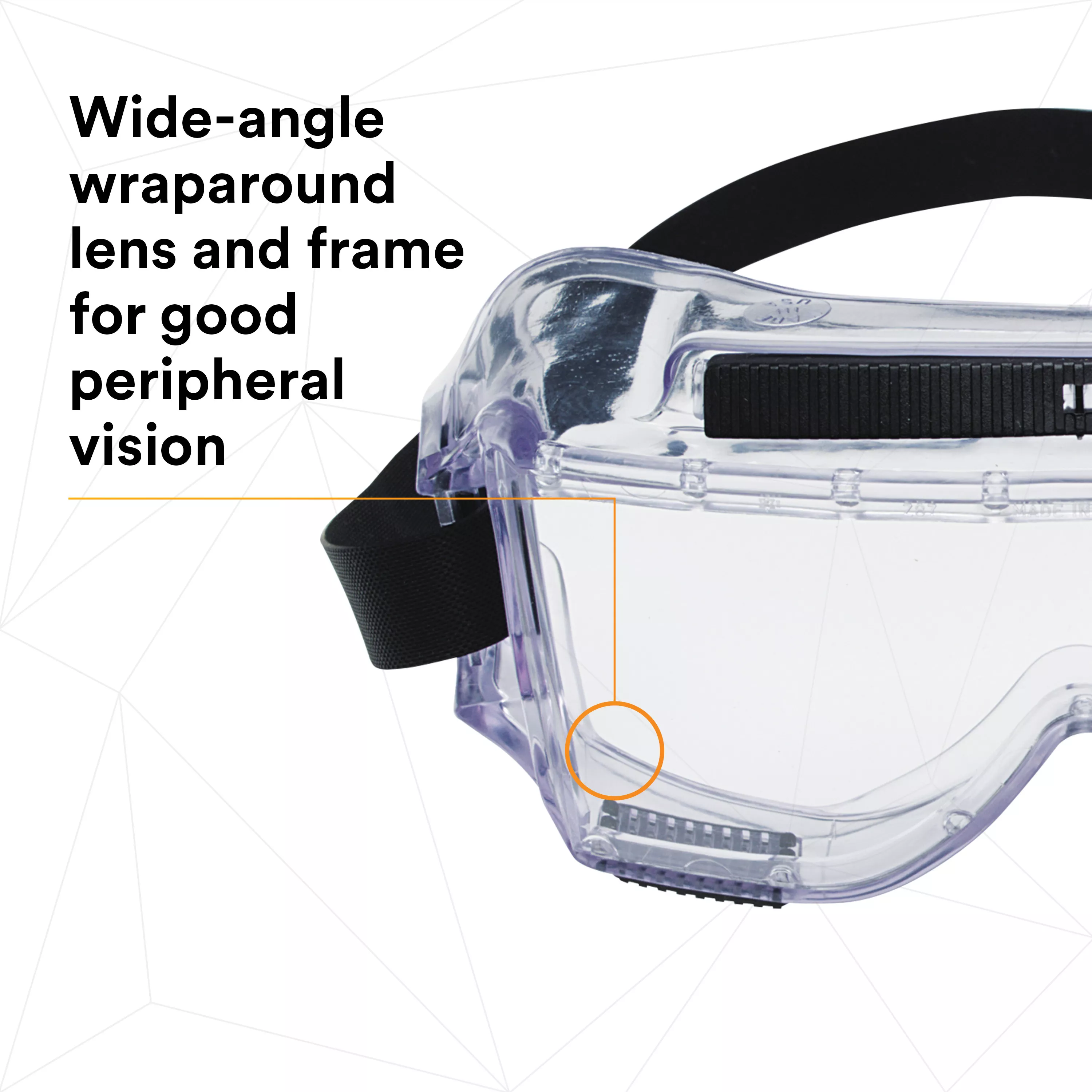 SKU 7000002377 | 3M™ Centurion™ Safety Splash Goggle 454AF