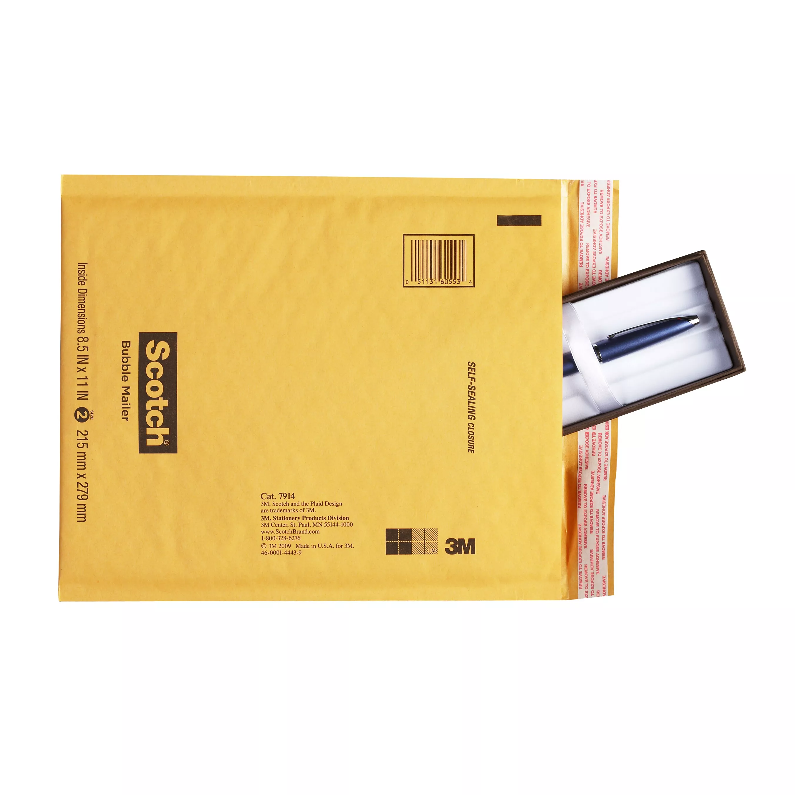 Product Number 7914-4 | Scotch™ Kraft Bubble Mailers 4-Pack