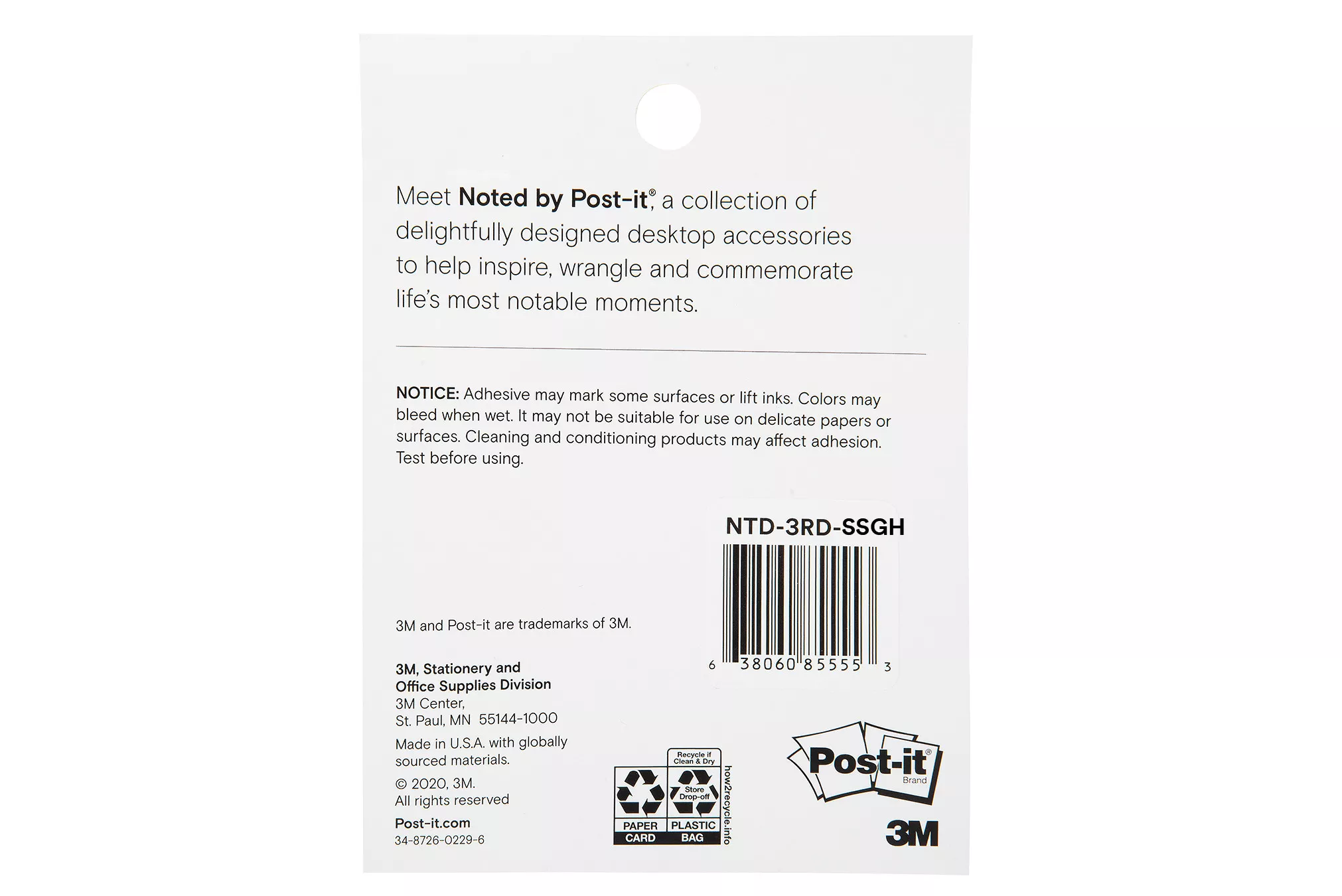 SKU 7100241979 | Post-it® Printed Notes NTD-3RD-SSGH