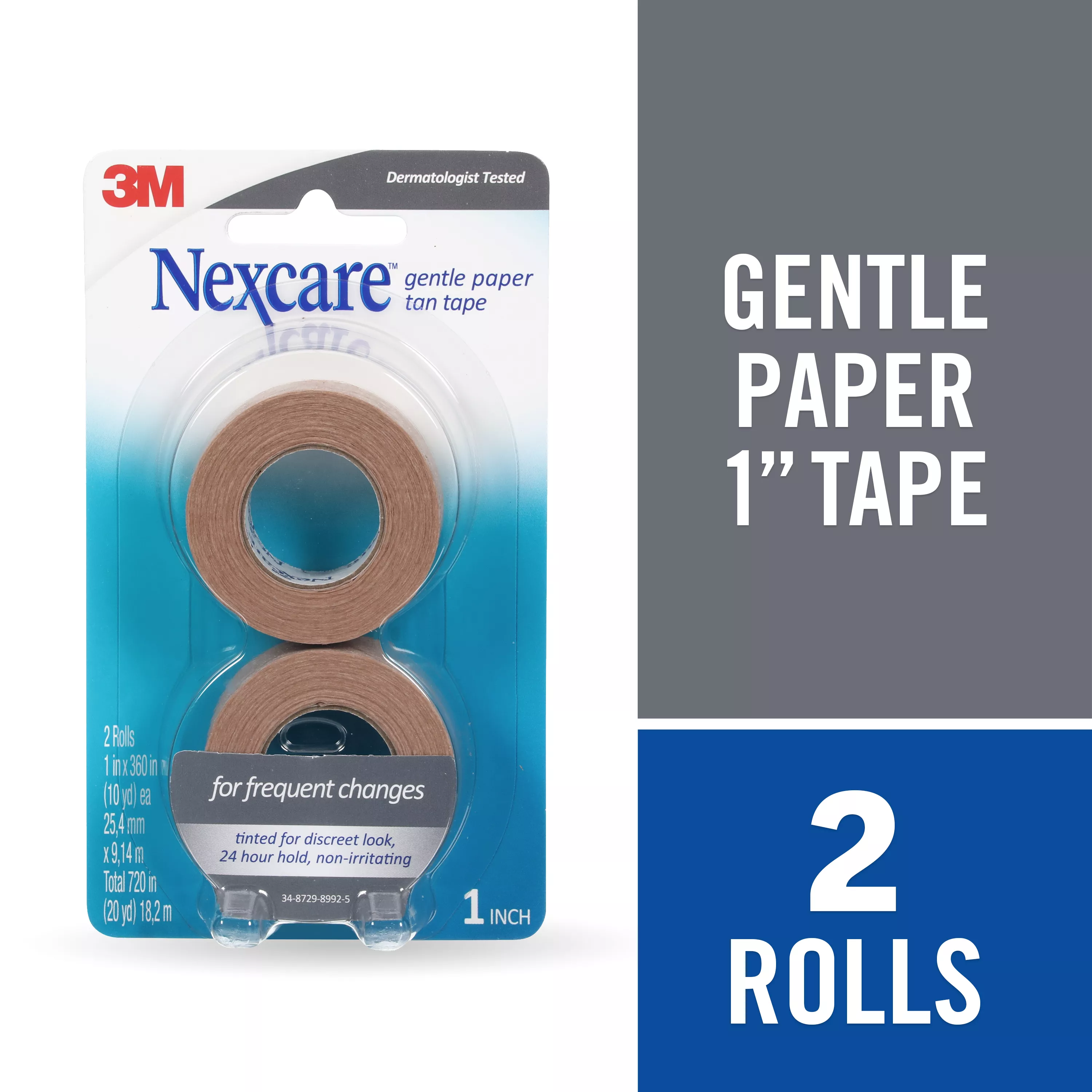 SKU 7100316422 | Nexcare™ Gentle Paper First Aid Tape T781-2PK