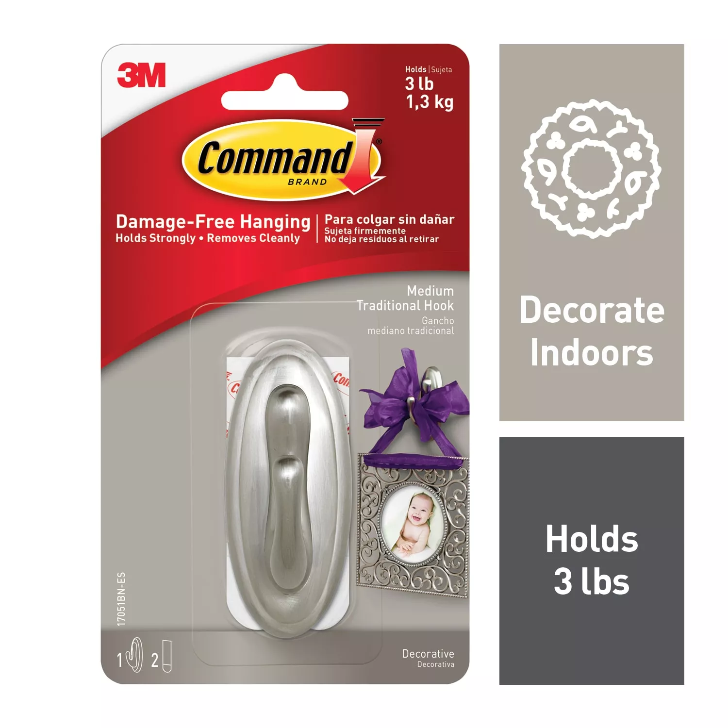 Command™ Traditional Medium Hook 17051BN-ES