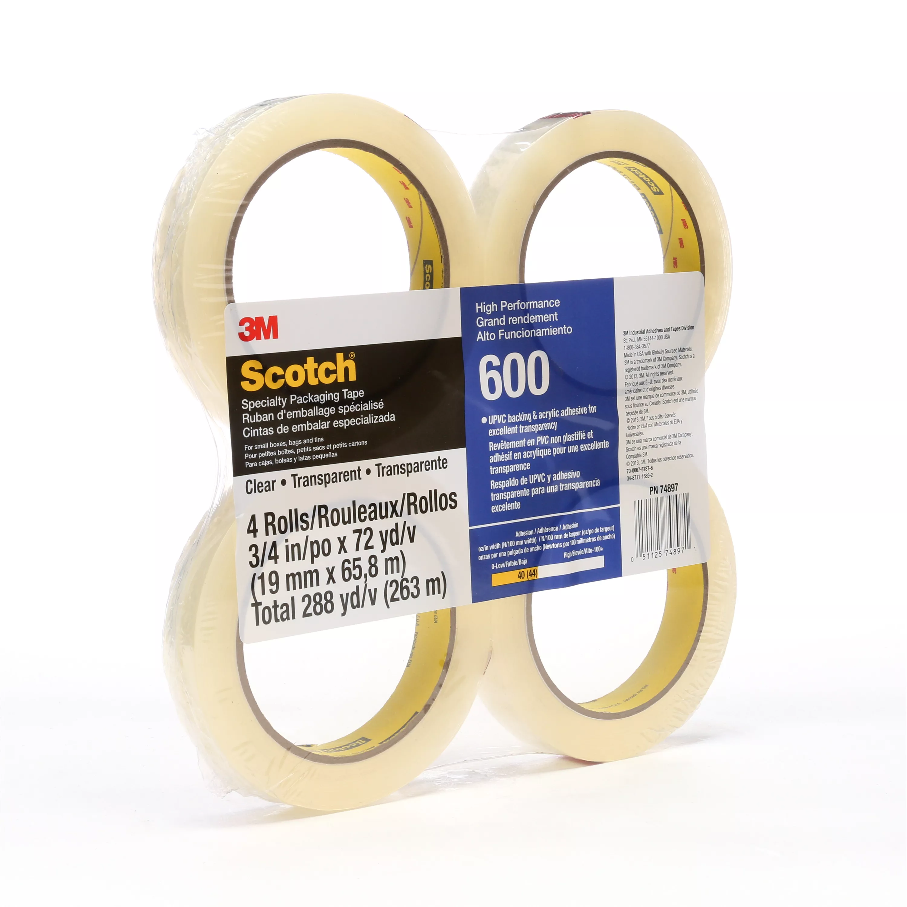 SKU 7010375599 | Scotch® Light Duty Packaging Tape 600