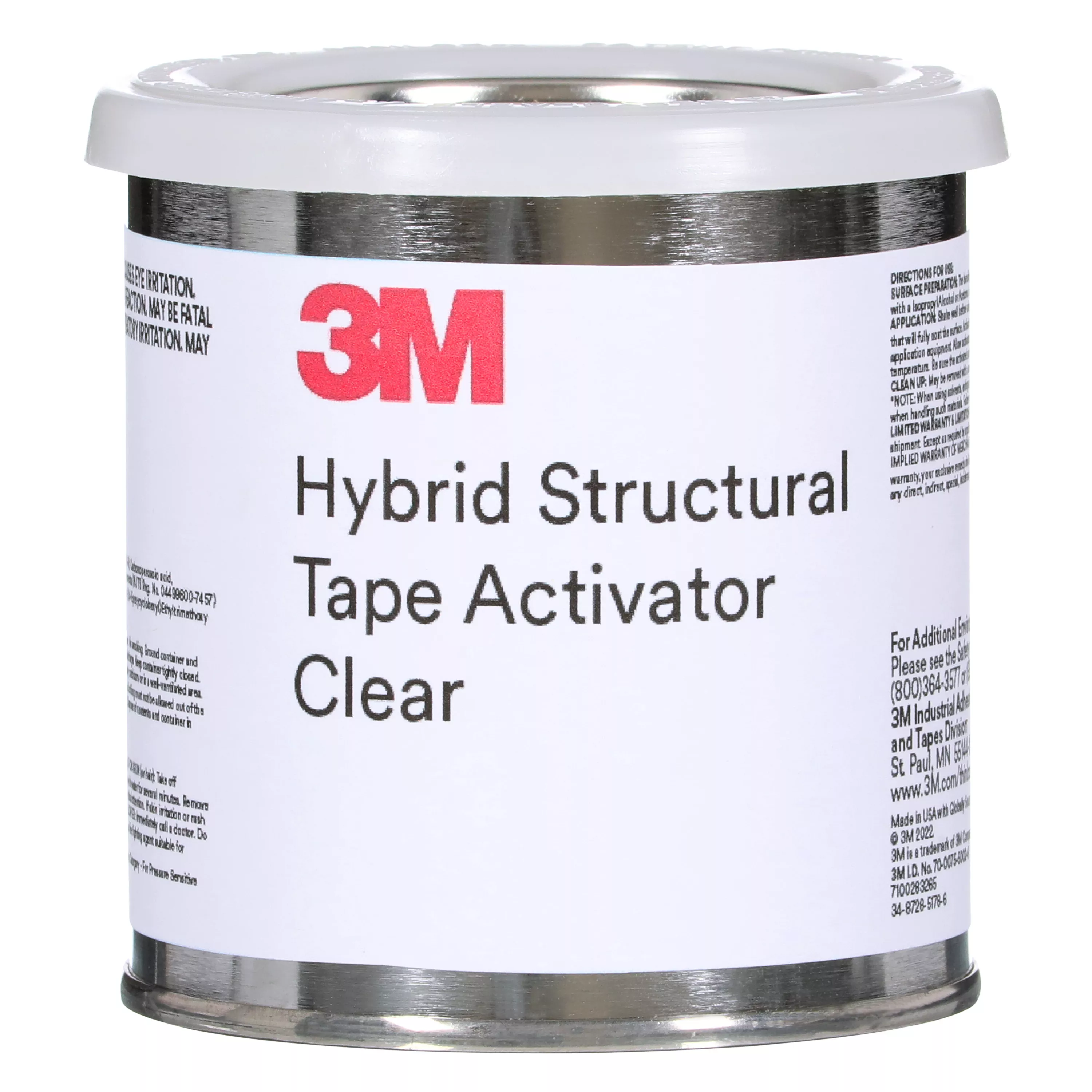 3M™ Hybrid Structural Tape Activator, Clear, 1/2 Pint, 12 Cans/Case