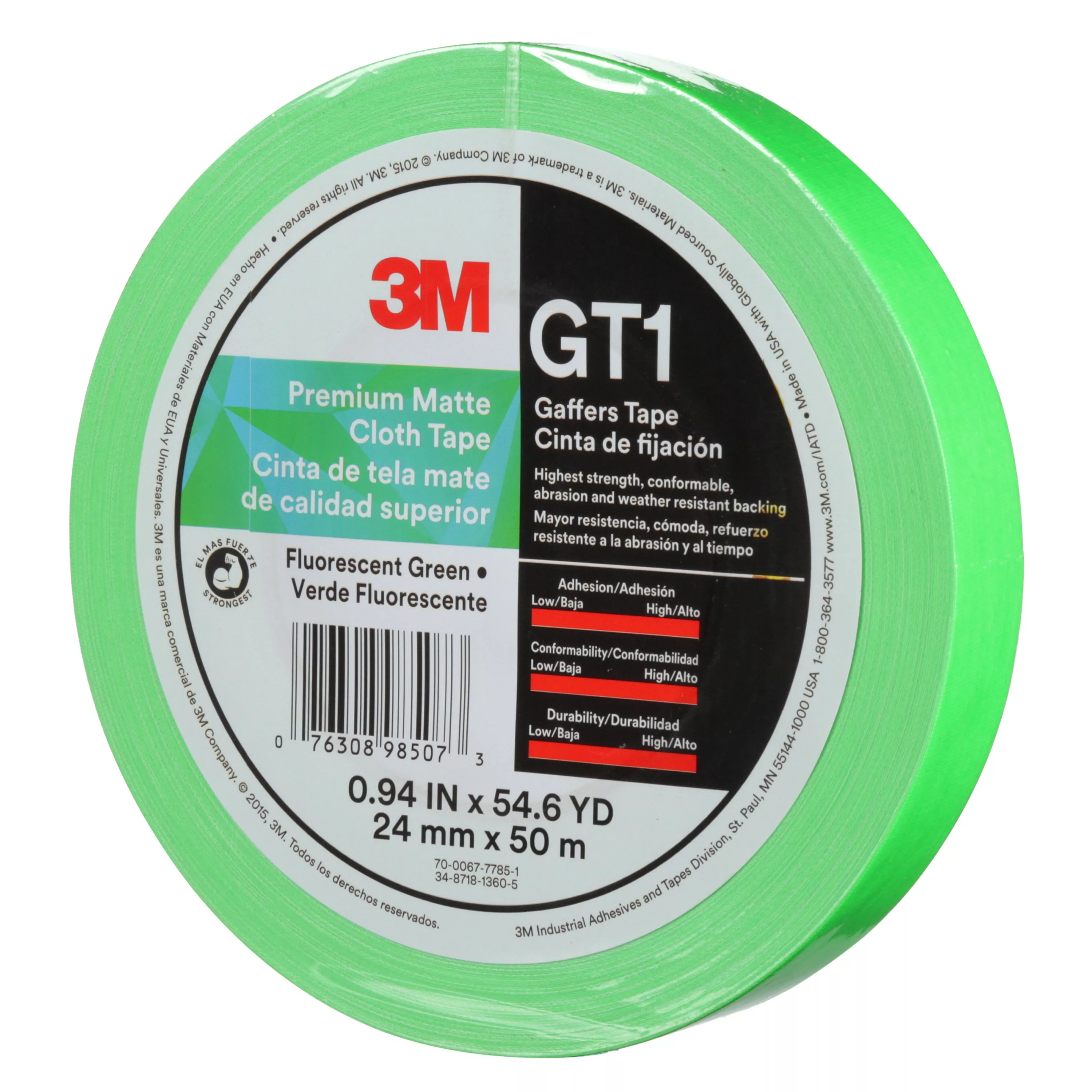 Product Number GT1 | 3M™ Premium Matte Cloth (Gaffers) Tape GT1