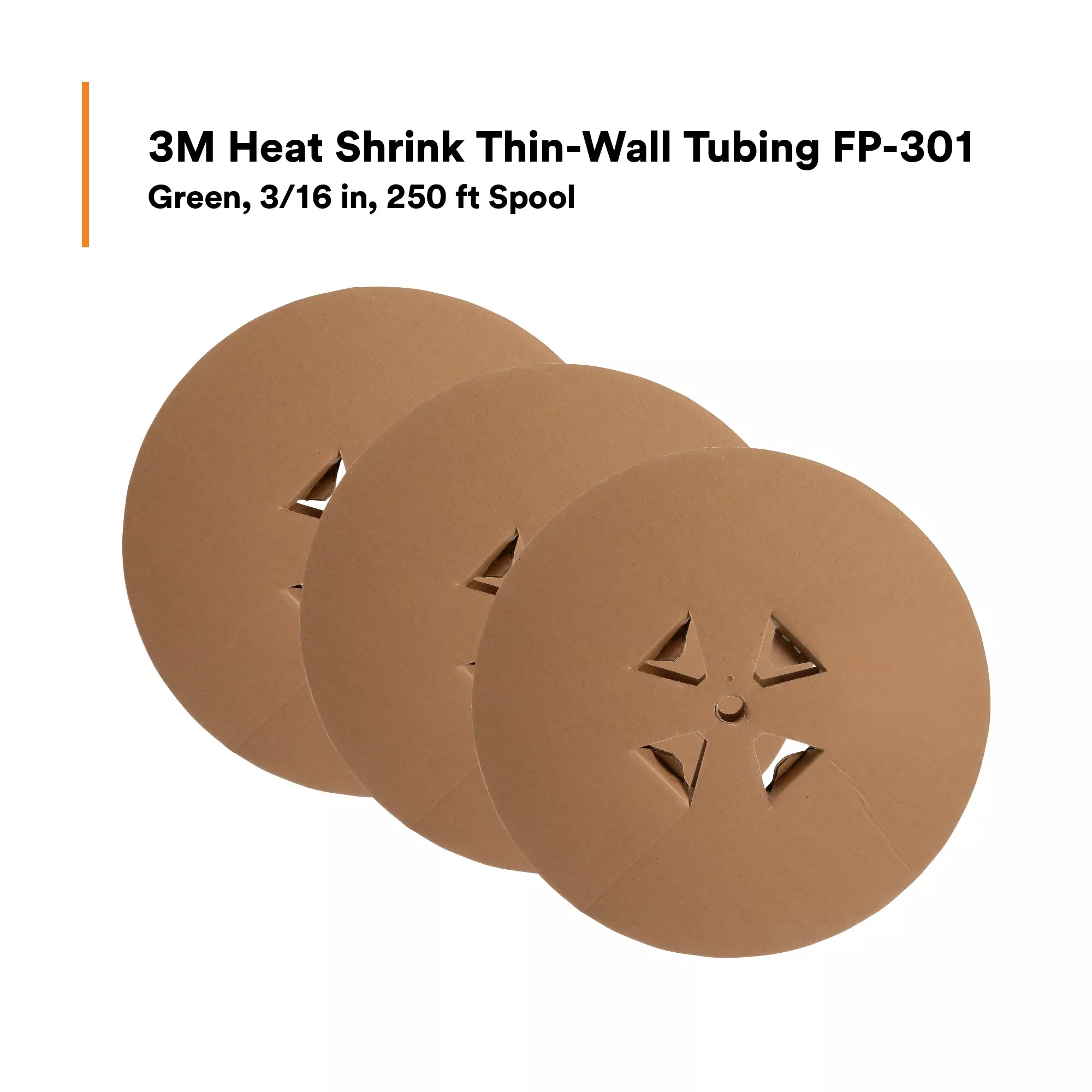 SKU 7100020133 | 3M™ Heat Shrink Thin-Wall Tubing FP-301-3/16-Green-250