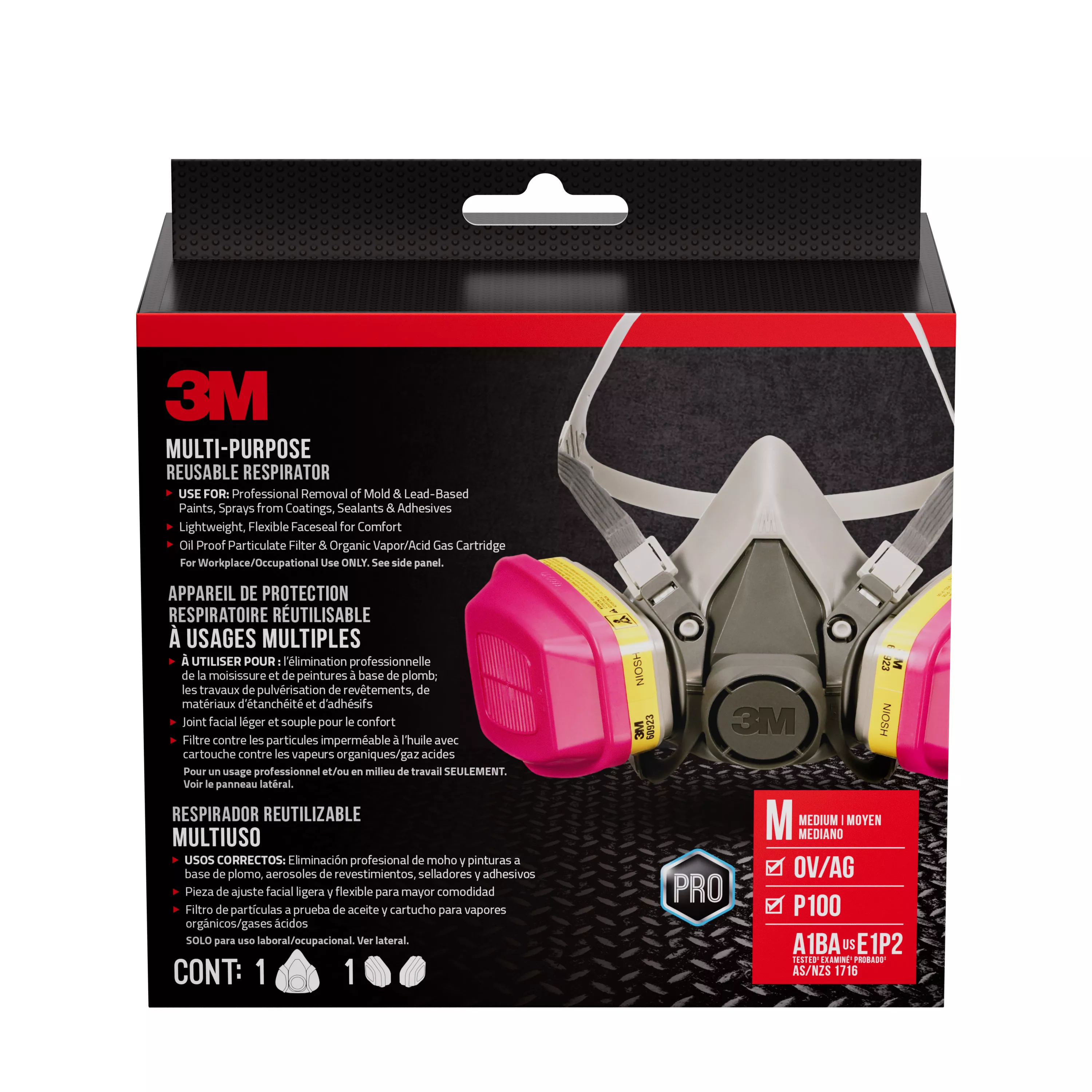 3M™ Performance Multi-Purpose Respirator 62023P1-DC, 1 each/pack, 4 packs/case