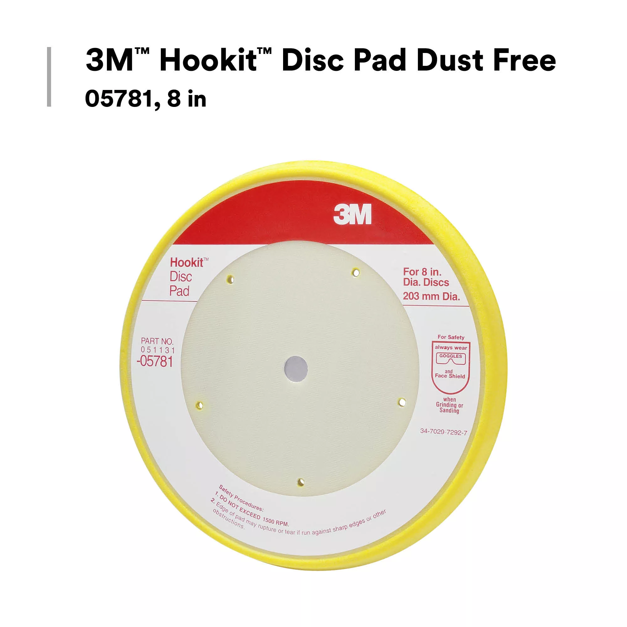 Product Number 5781 | 3M™ Hookit™ Abrasive Disc Pad 05781