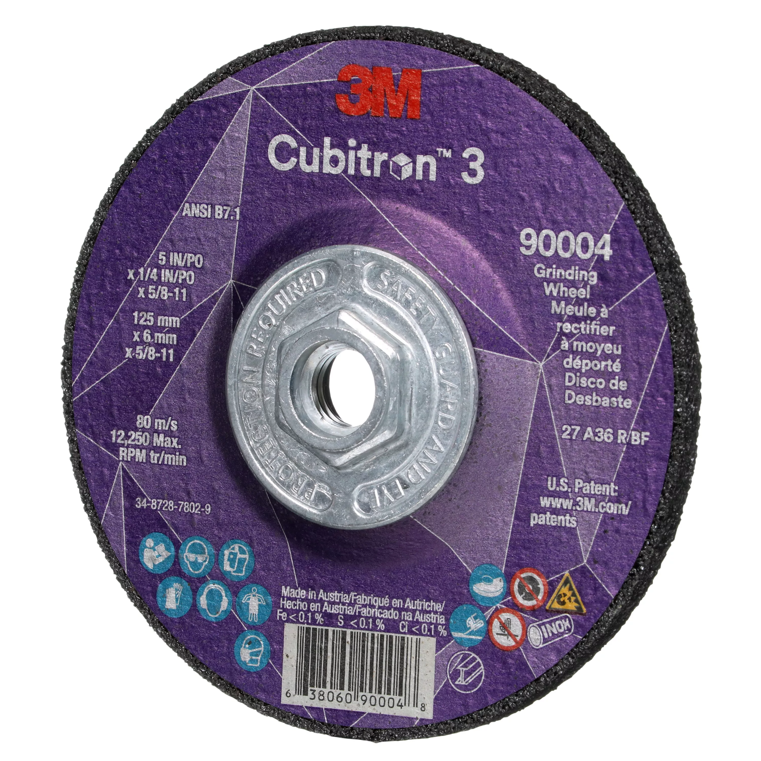 UPC 00638060900048 | 3M™ Cubitron™ 3 Depressed Center Grinding Wheel